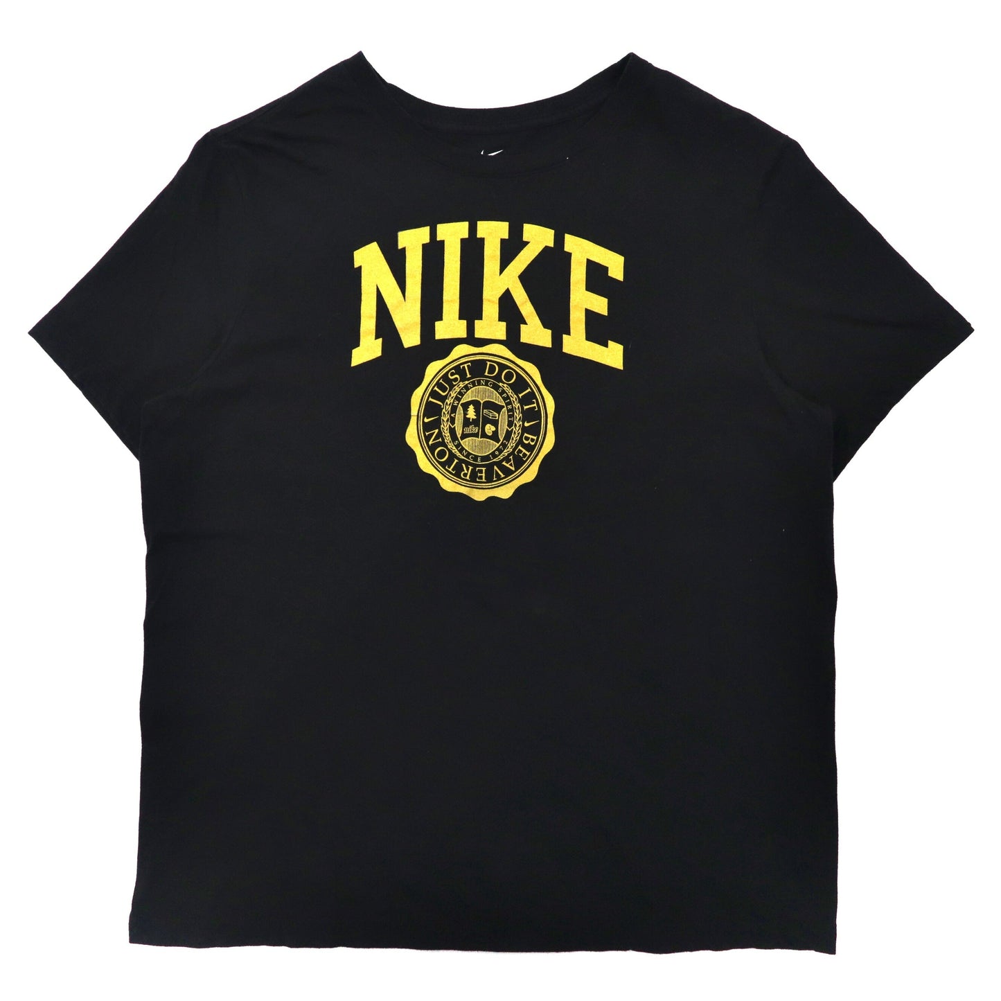 NIKE カレッジプリントTシャツ XL ブラック コットン ビッグロゴ