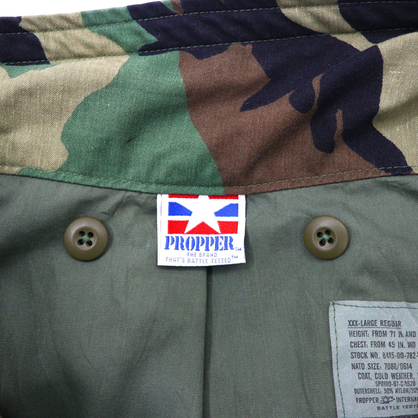 US ARMY M-65 Military Field Jacket フィールドジャケット XXXL カーキ カモフラ ミリタリー PROPPER 8415-00-782-2949