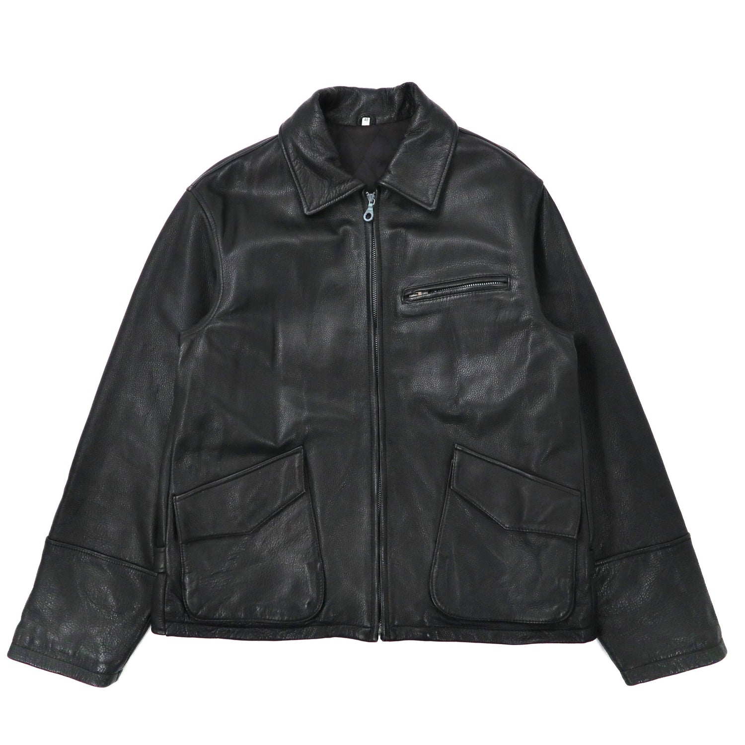 Closed UOMO DONNA Leather Tracker Jacket 48 Black Cowhide Riri Zip Quilting  Liner 90s – 日本然リトテ