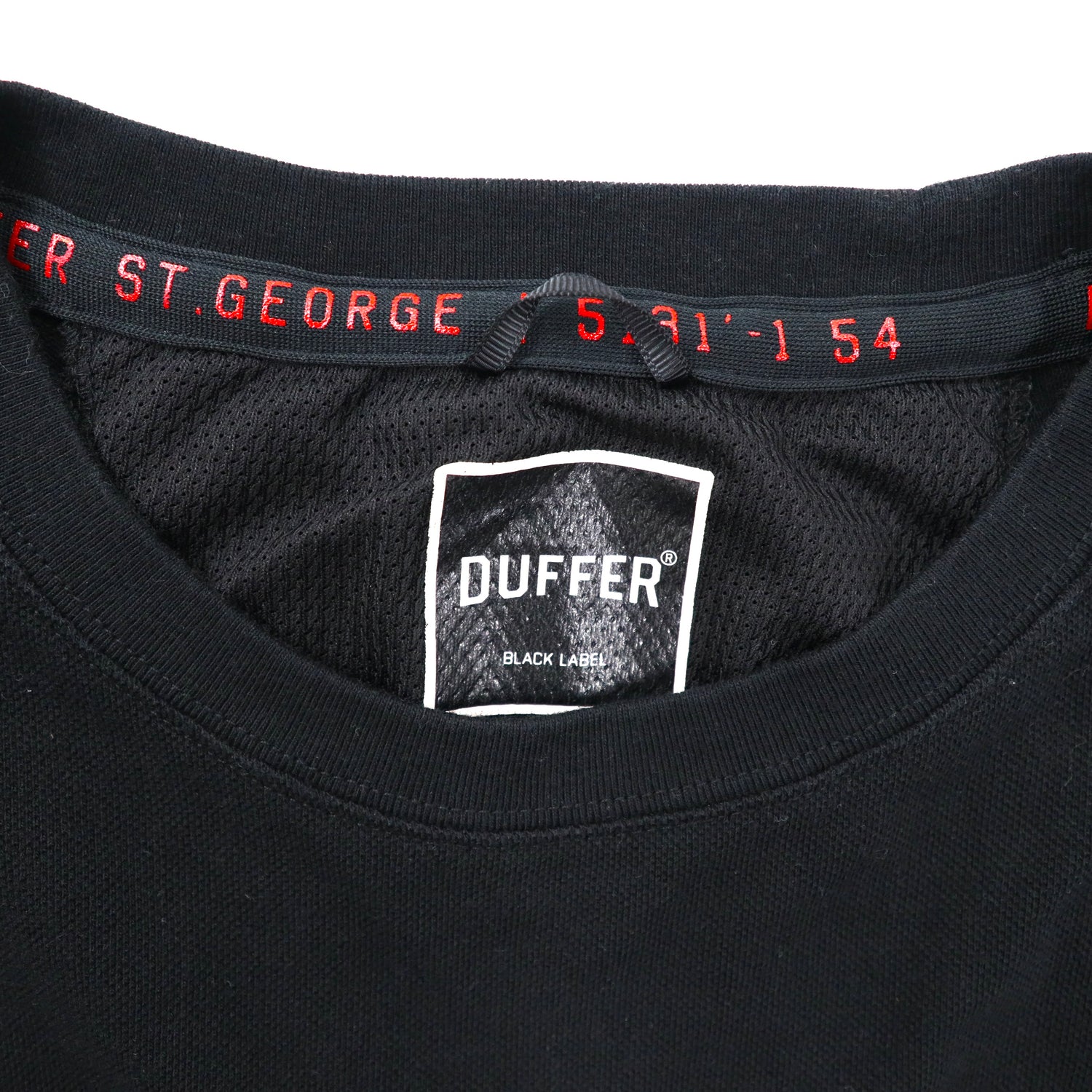 DUFFER BLACK LABEL Tシャツ L ブラック コットン ロゴプレート – 日本