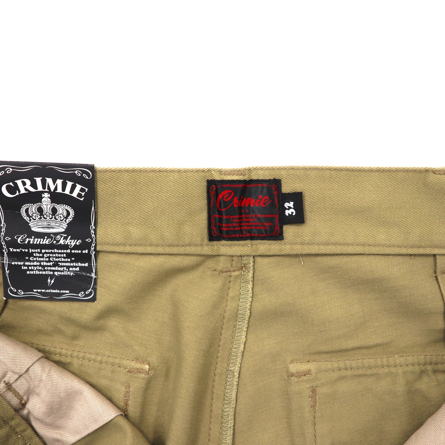 CRIMIE Wide Chino Work PANTS 32 Beige Cotton Japan MADE – 日本然リトテ