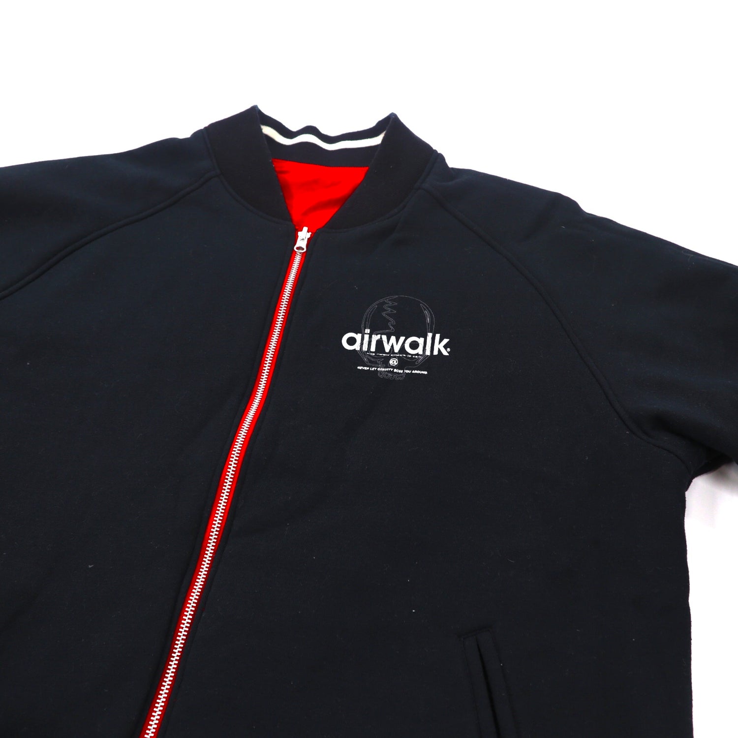 Airwalk Varsity Jacket 4L Red Black Reversible Buck Logo Big Size 