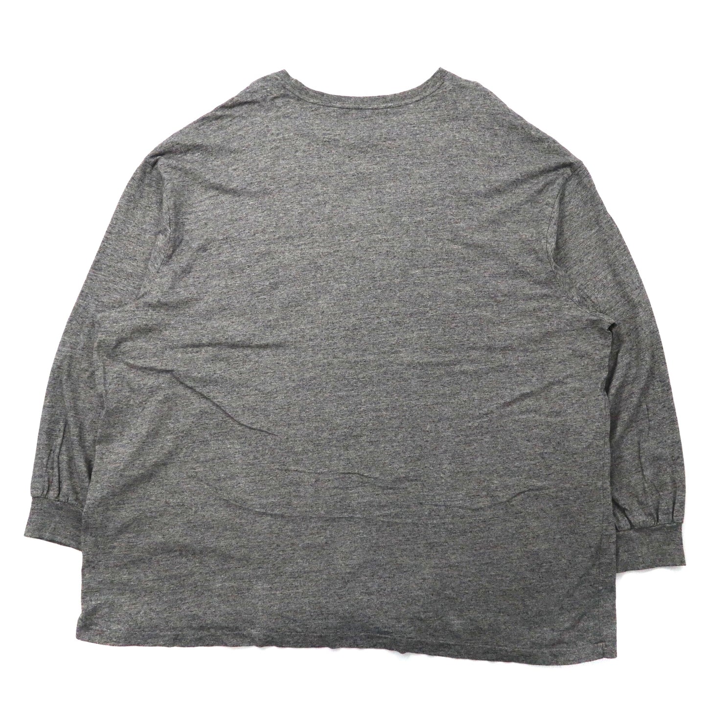 POLO RALPH LAUREN ビッグサイズ ロングスリーブTシャツ 4XBL BIG グレー コットン ポケット付き スモールポニー刺繍