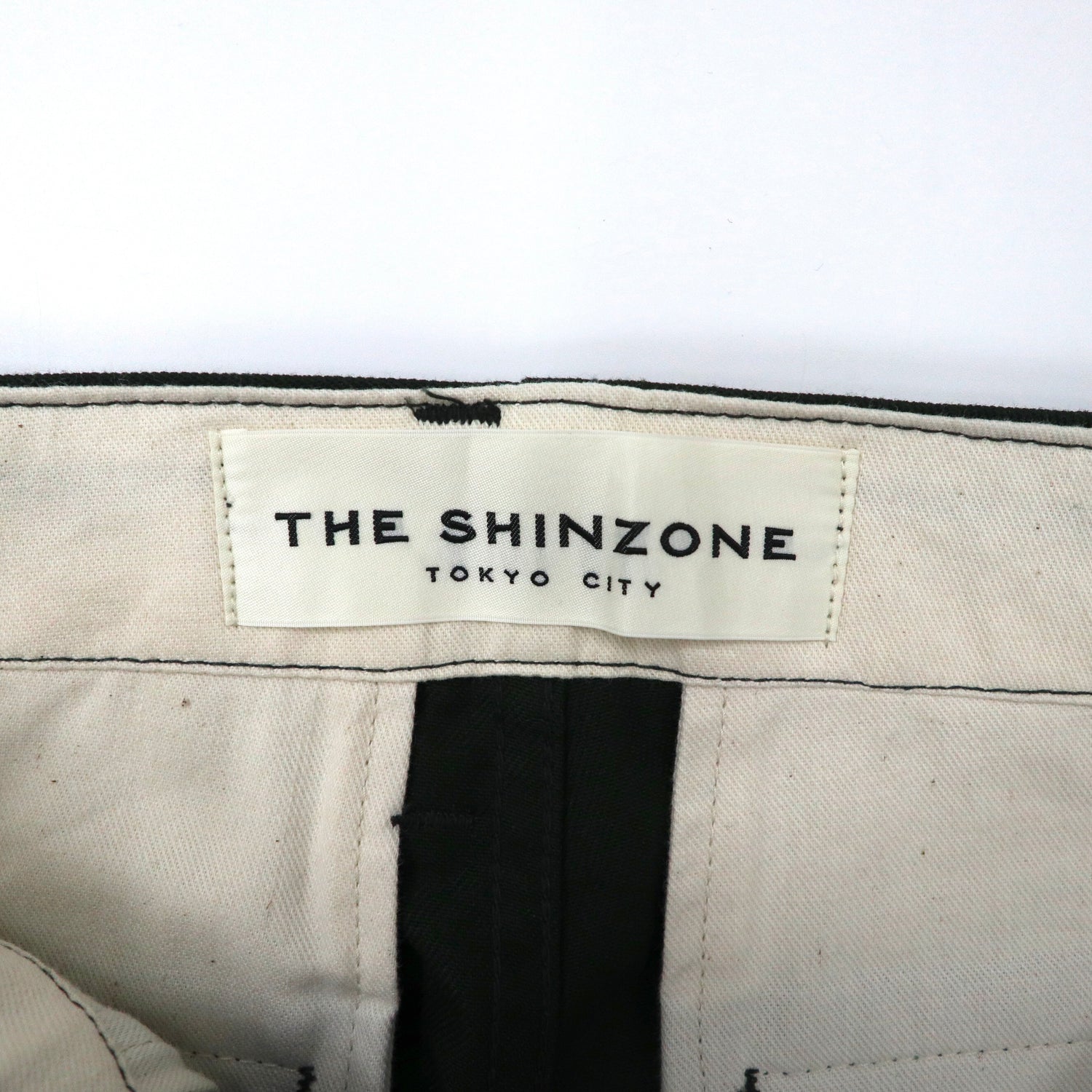 THE SHINZONE Wide work PANTS 34 KHAKI Cotton Monkey PANTS