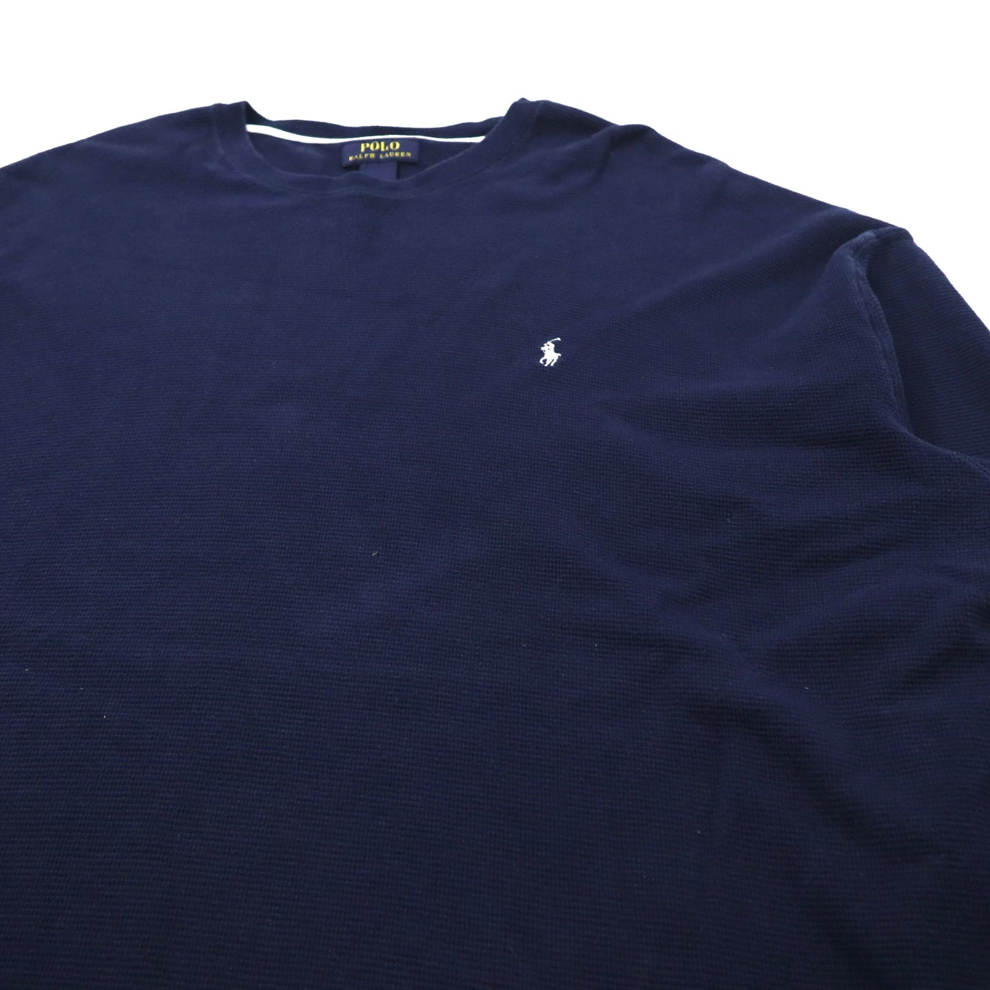 POLO RALPH LAUREN ビッグサイズ サーマル ロングスリーブTシャツ 4XL ネイビー コットン スモールポニー刺繍
