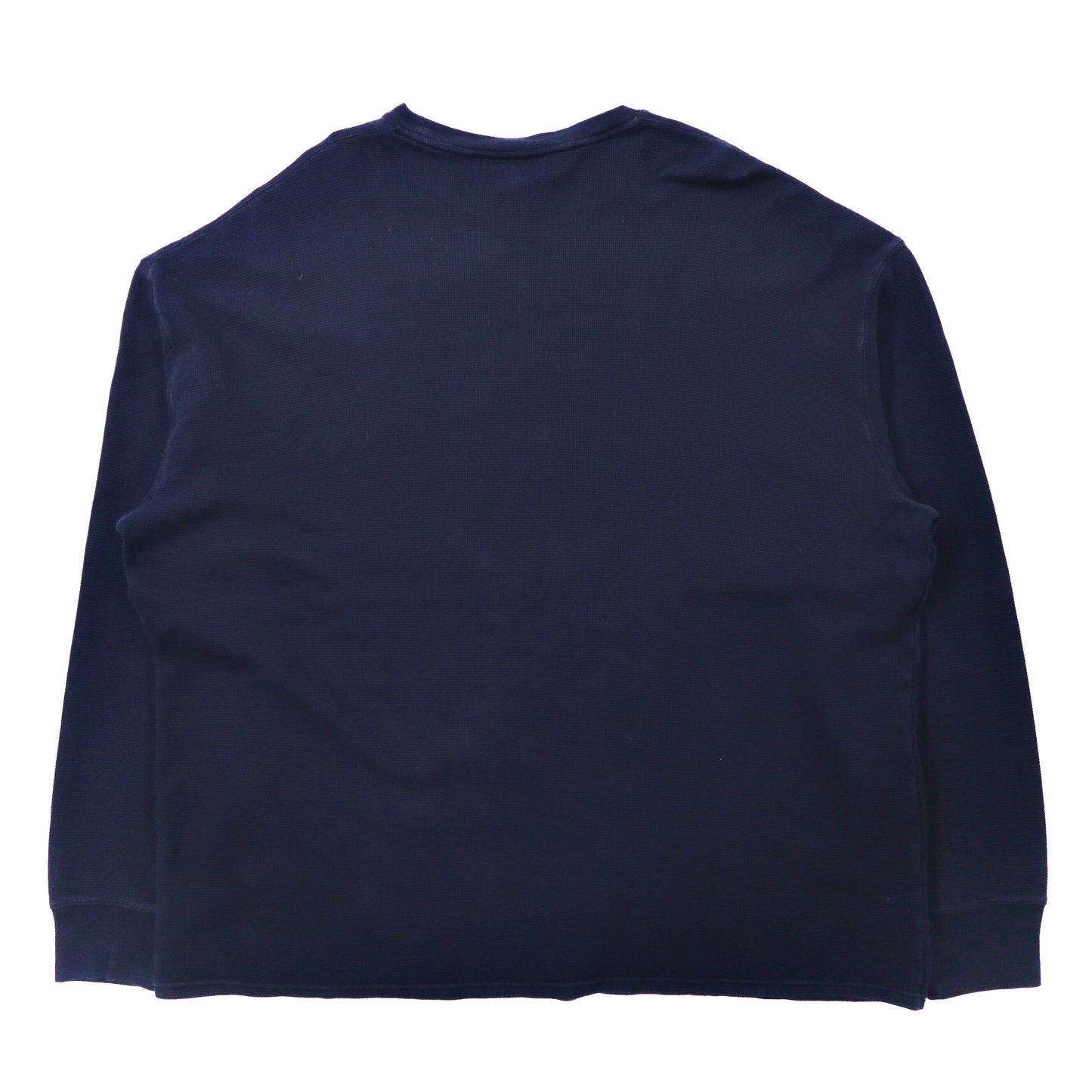 POLO RALPH LAUREN ビッグサイズ サーマル ロングスリーブTシャツ 4XL ネイビー コットン スモールポニー刺繍