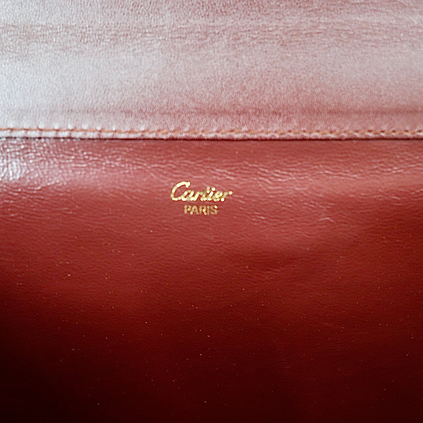 Cartier セカンドバッグ マストライン ボルドー レザー