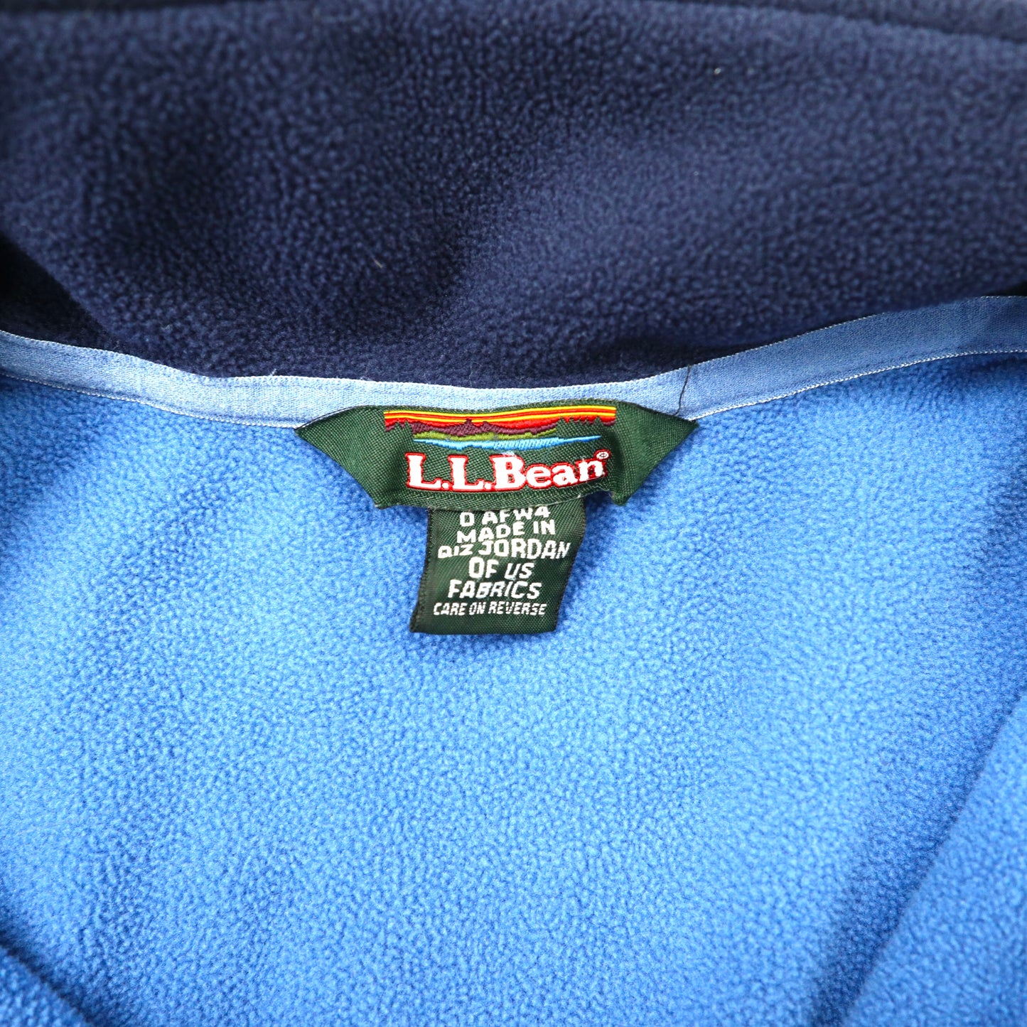 L.L.Bean マイクロフリースジャケット L ネイビー ポリエステル POLARTEC ワンポイントロゴ刺繍