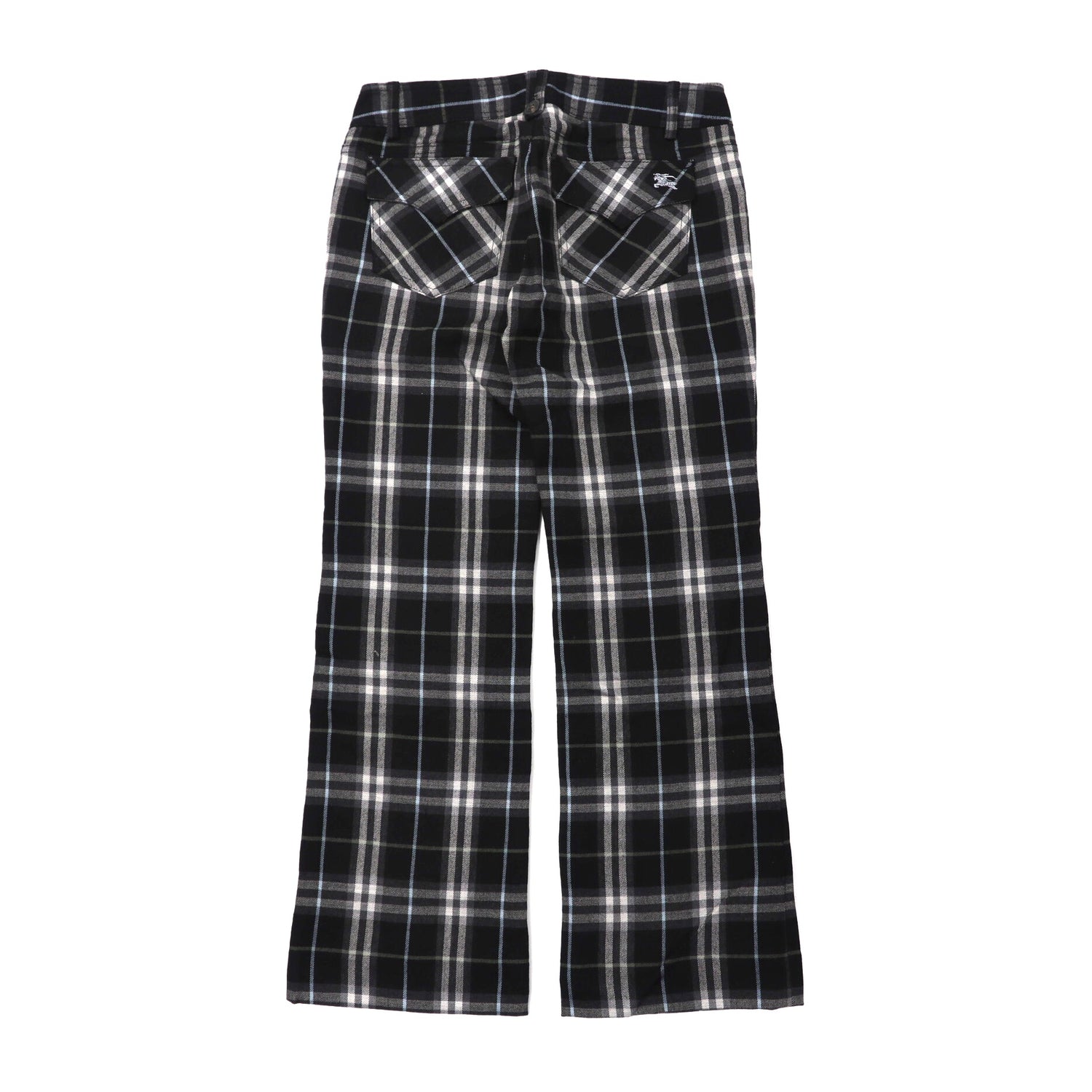 Burberry Blue Label Checked Pants 36 Black Wool Japan Made – 日本