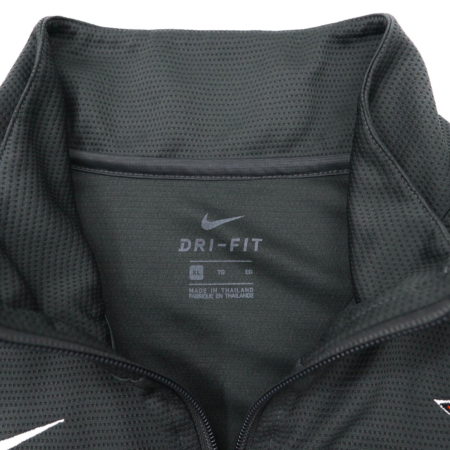 NIKE トラックジャケット ジャージ XL グレー ポリエステル DRI-FIT バスケットボール刺繍 スウォッシュ
