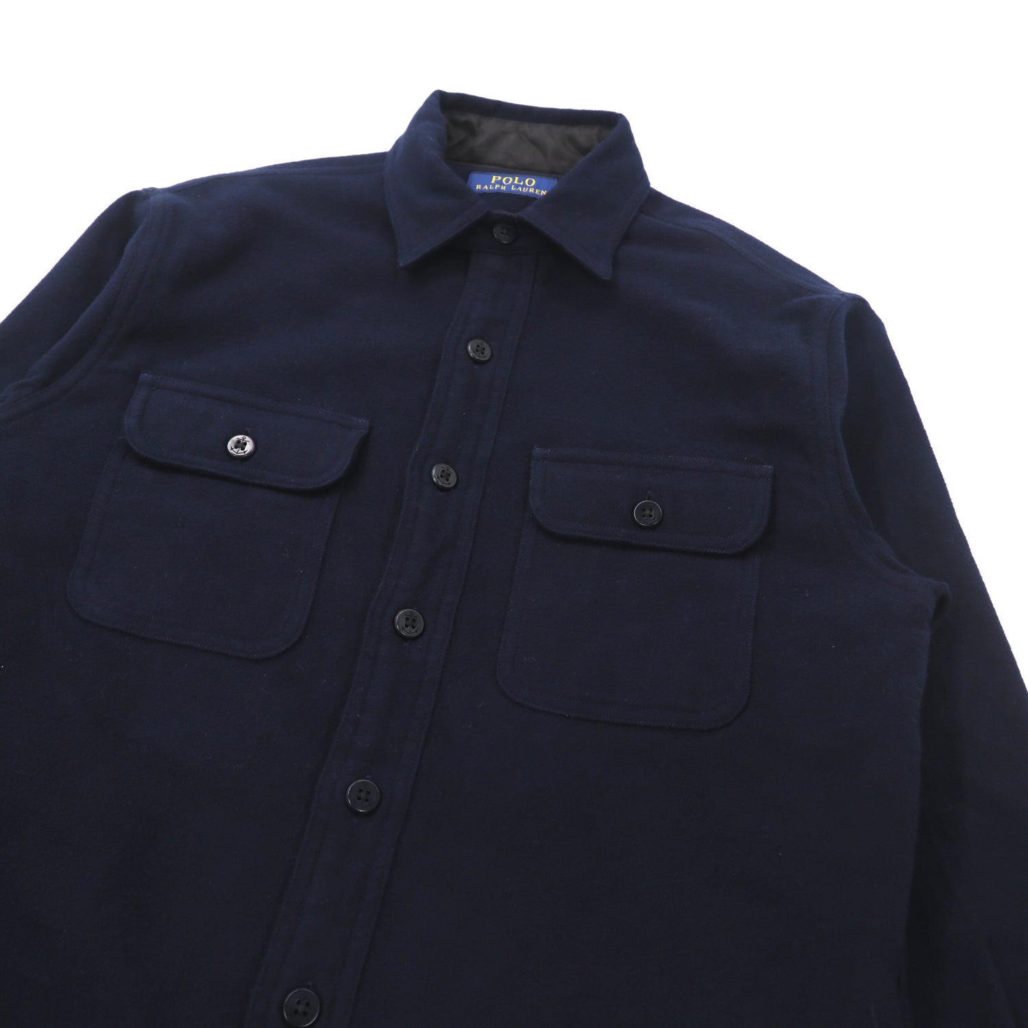 POLO RALPH LAUREN CPO Shirt XS Navy Cotton – 日本然リトテ