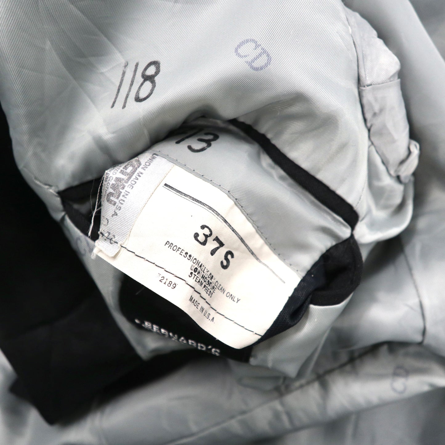 Christian Dior MONSIEUR 1Bテーラードジャケット 37S ブラック ウール オールド USA製