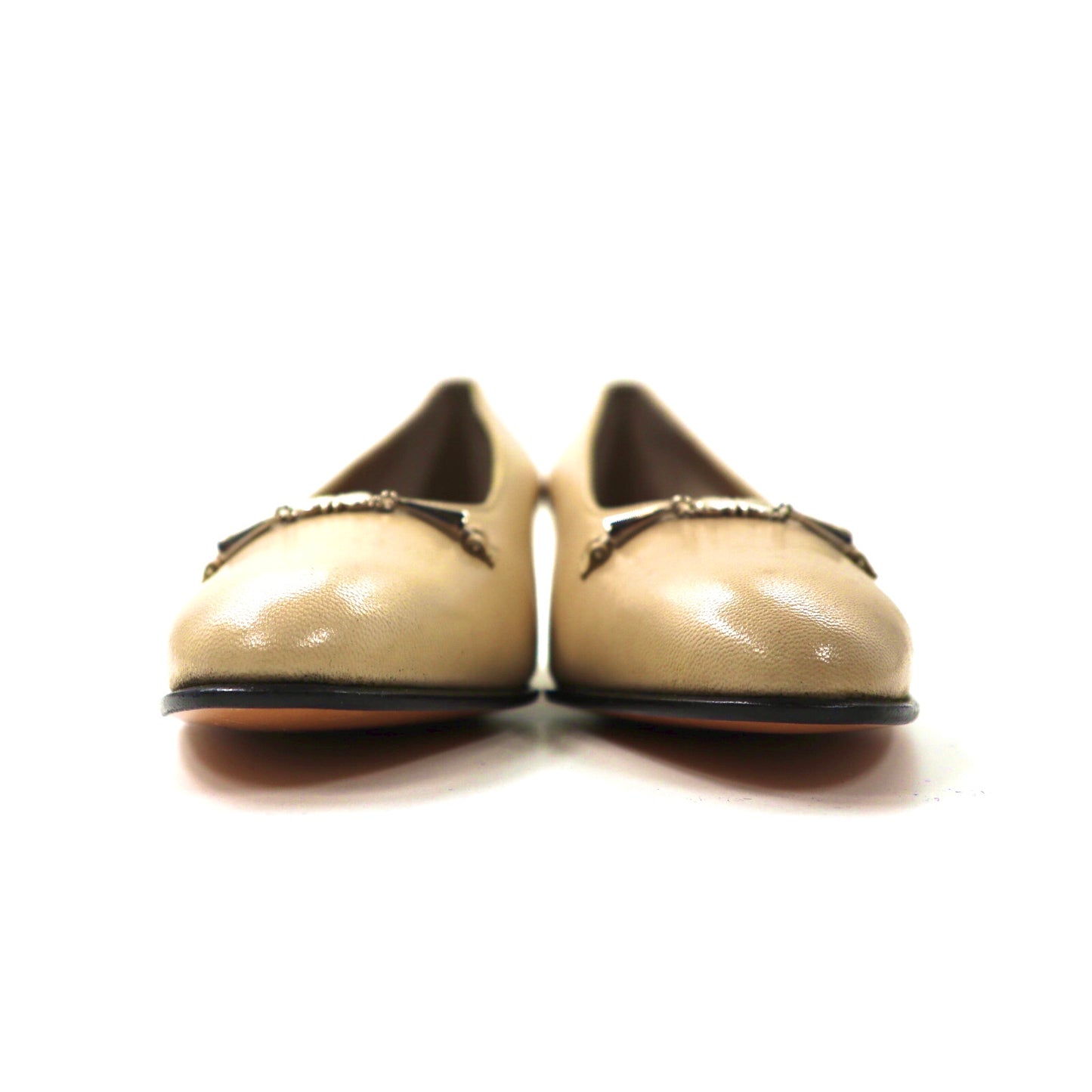 SALVATORE FERRAGAMO パンプス 22cm ベージュ レザー イタリア製