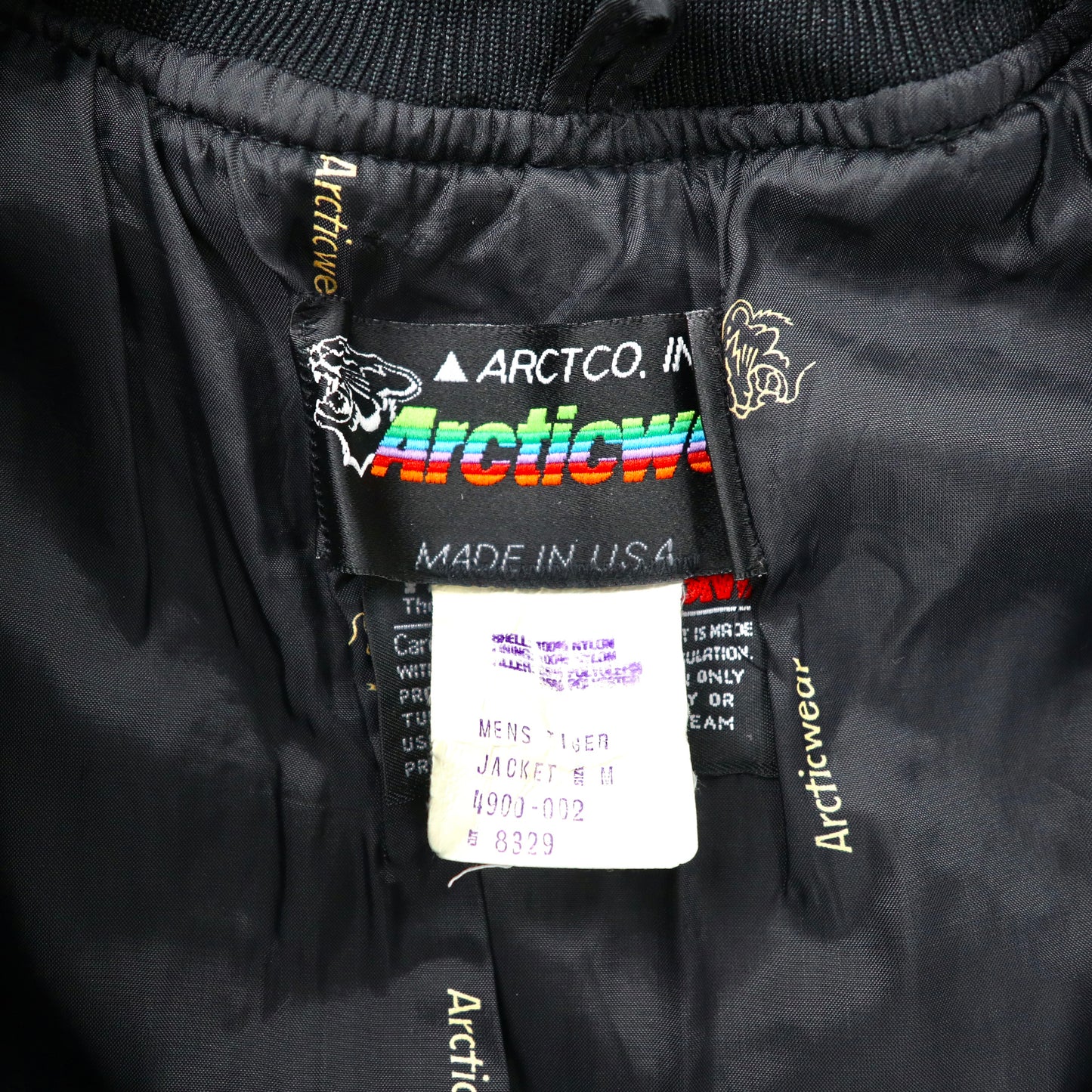 ARCTIC WEAR スノーモービル レーシングジャケット M ブラック ナイロン ライナー着脱式 Thinsulate 90年代 USA製