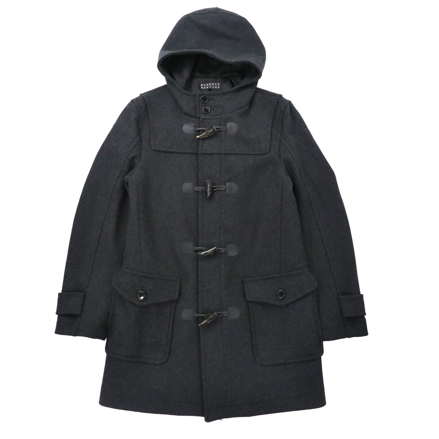 BARNEYS NEWYORK COAT XL Gray Wool – 日本然リトテ