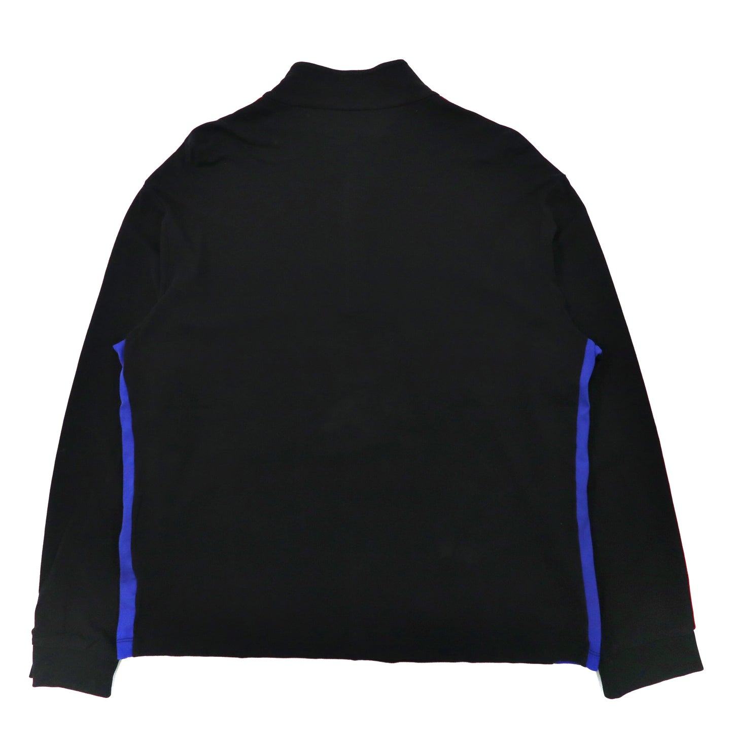 POLO RALPH LAUREN ハーフジップ トラックシャツ XL ブラック コットン PIMA SOFT TOUCH サイドライン スモールポニー刺繍