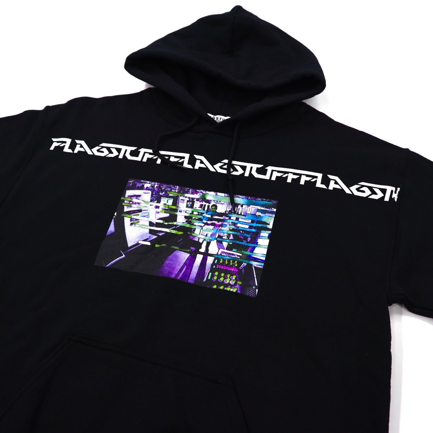 FLAG STUFF "Labo" HOODIE パーカー M ブラック コットン 19SS-FS-41