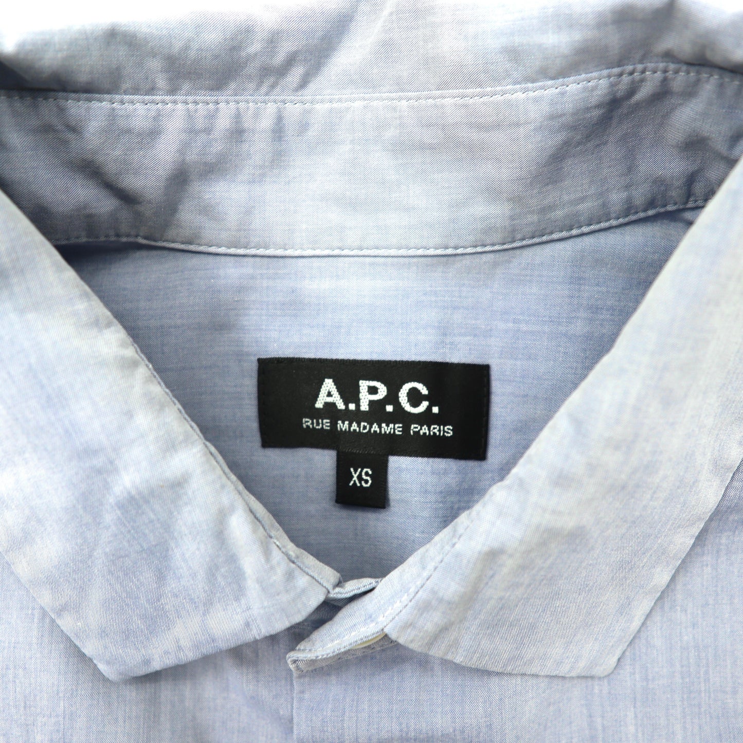 A.P.C. ボーイフレンドシャツ XS ブルー コットン