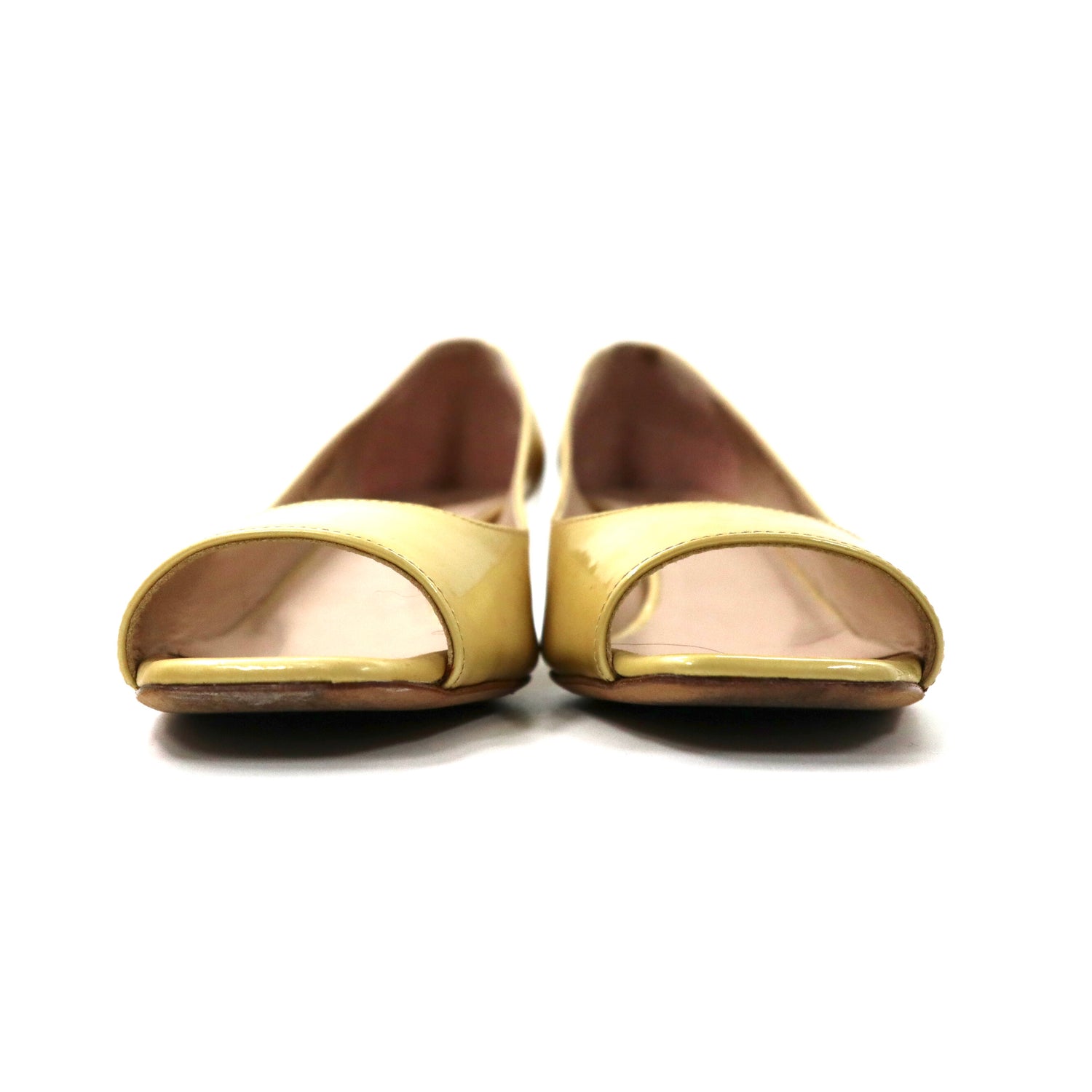 CHANEL Open toe Pumps US7 Gold Enamel G26424 Italian MADE – 日本然