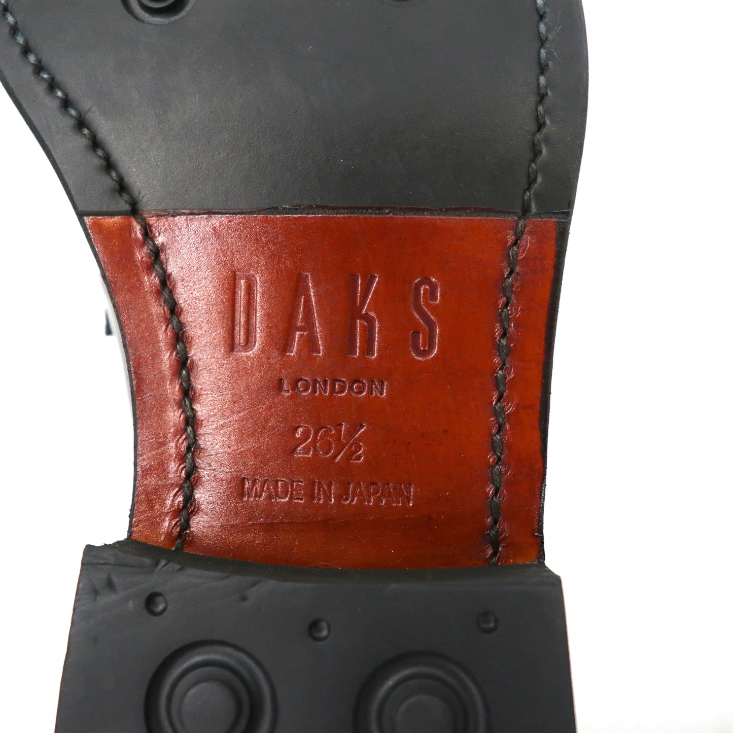 DAKS ウィングチップローファー メダリオンシューズ 26.5cm ブラック レザー グッドイヤーウェルト製法 1107DA1725 日本製