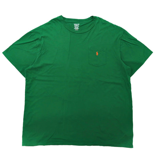POLO RALPH LAUREN ビッグサイズ ポケットTシャツ 2XL グリーン コットン スモールポニー刺繍