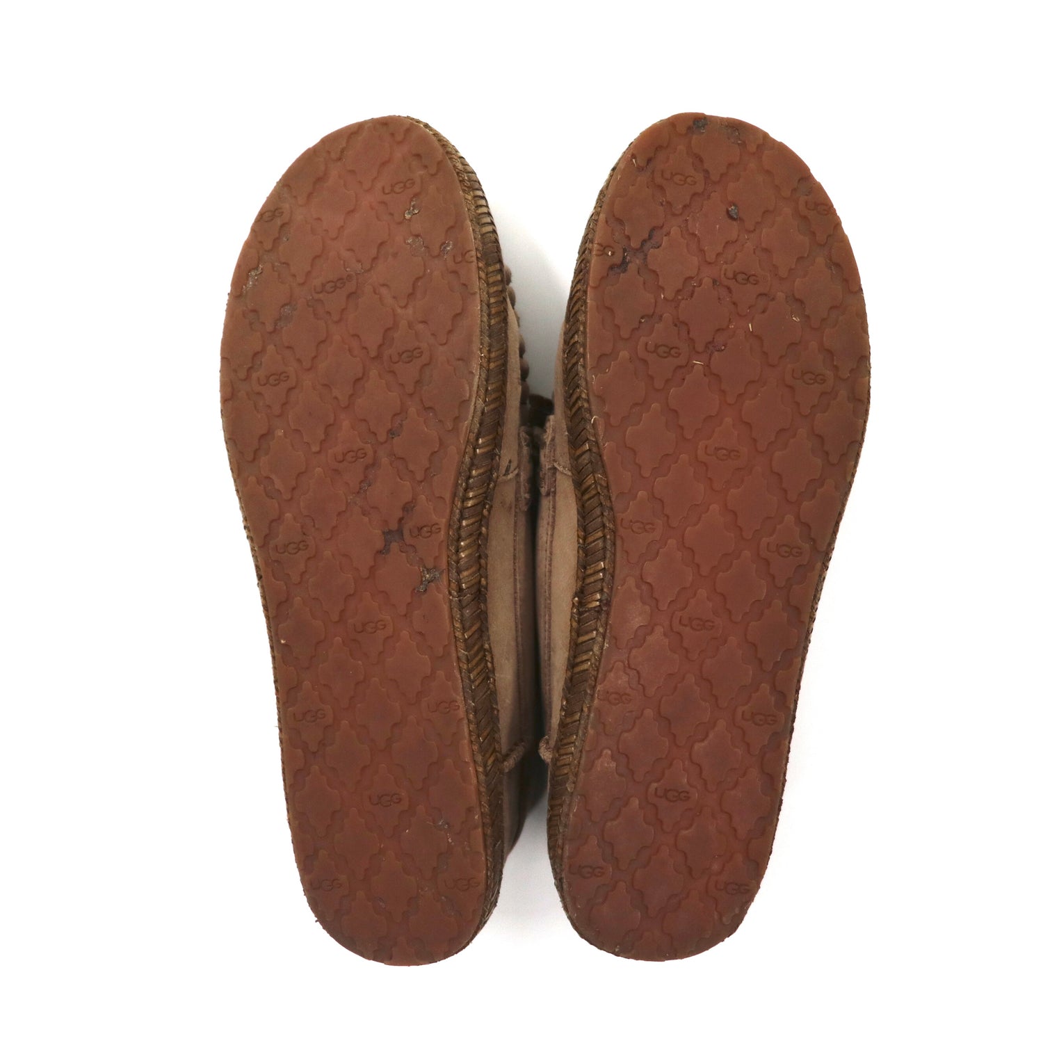 UGG slip -on flat shoes US7 beige leather AMILA Espadrille