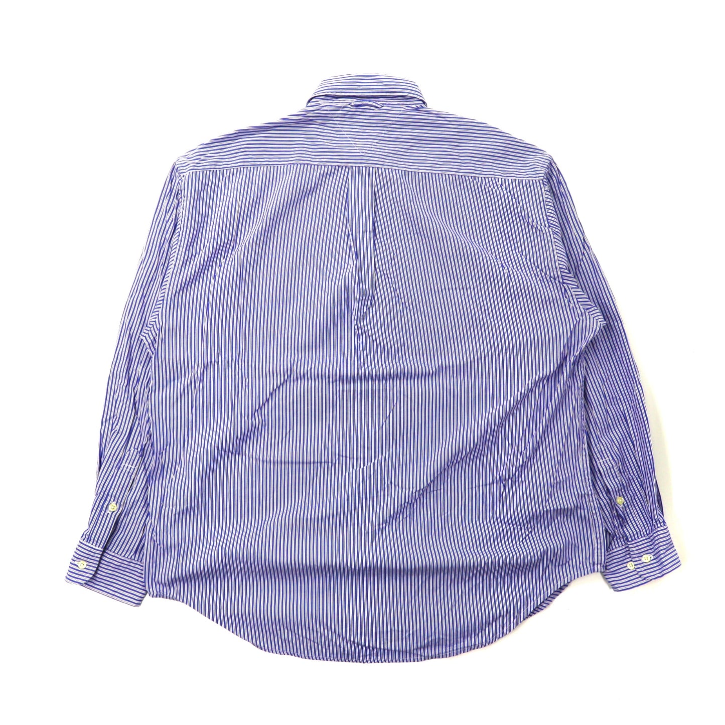 TOMMY HILFIGER ボタンダウンシャツ L ブルー ストライプ コットン ビッグサイズ