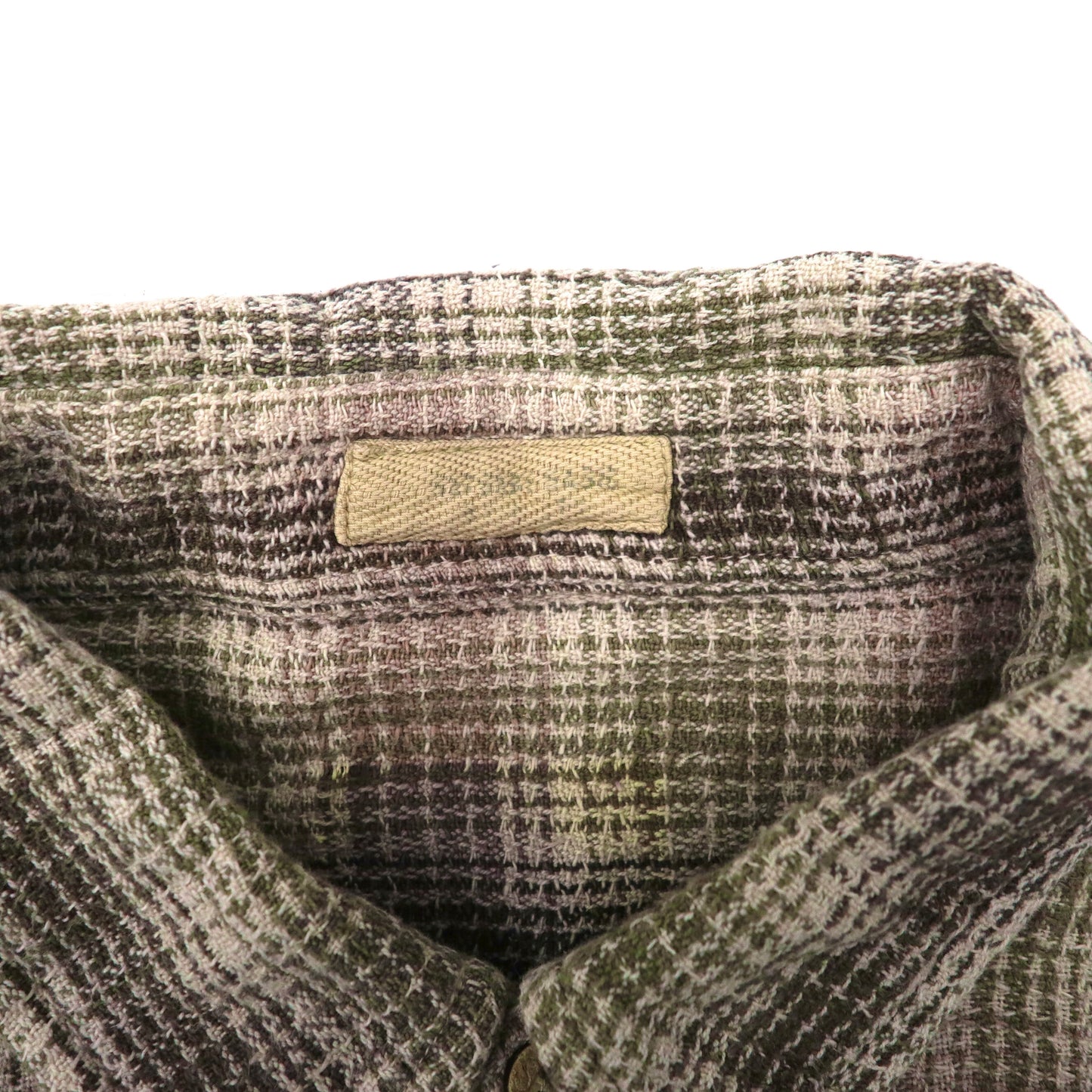 Big Flannel Shirt オーバーサイズ フランネルシャツ XL ベージュ チェック リネン