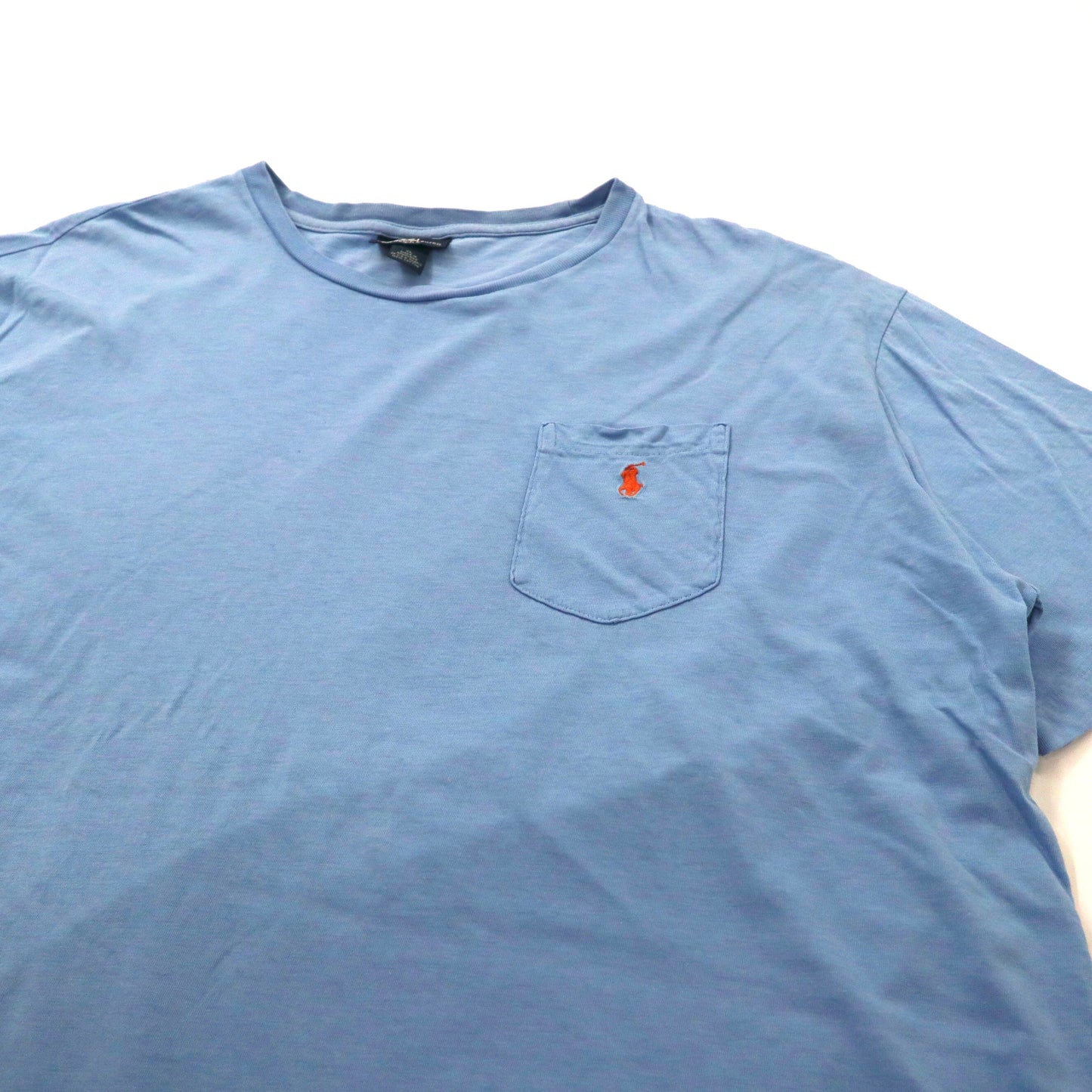 Polo by Ralph Lauren ビッグサイズ ポケットTシャツ XL ブルー コットン スモールポニー刺繍