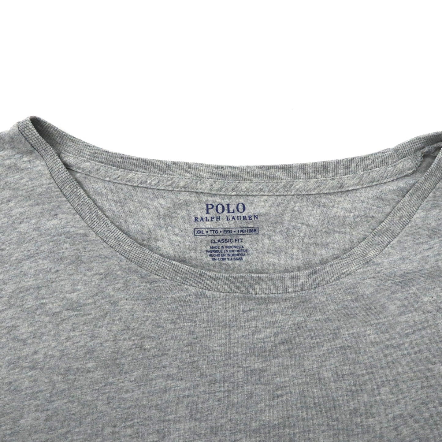 POLO RALPH LAUREN ビッグサイズ ポケットTシャツ XXL グレー コットン CLASSIC FIT スモールポニー刺繍