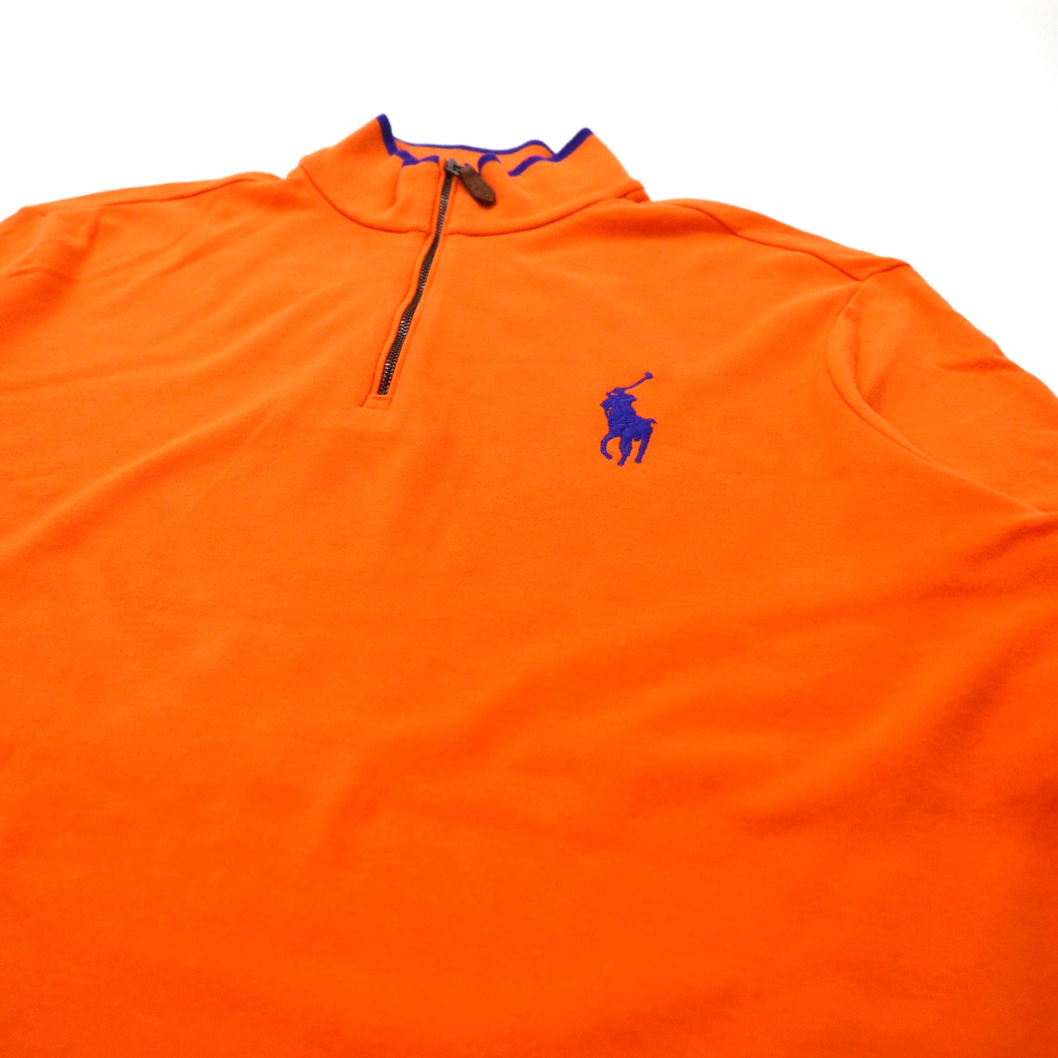 POLO GOLF RALPH LAUREN ハーフジップトップス 175 オレンジ コットン