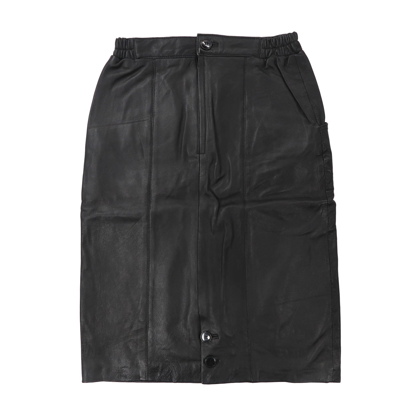 Giancarlo Rossi leather skirt 9 black sheep leather – 日本然リトテ