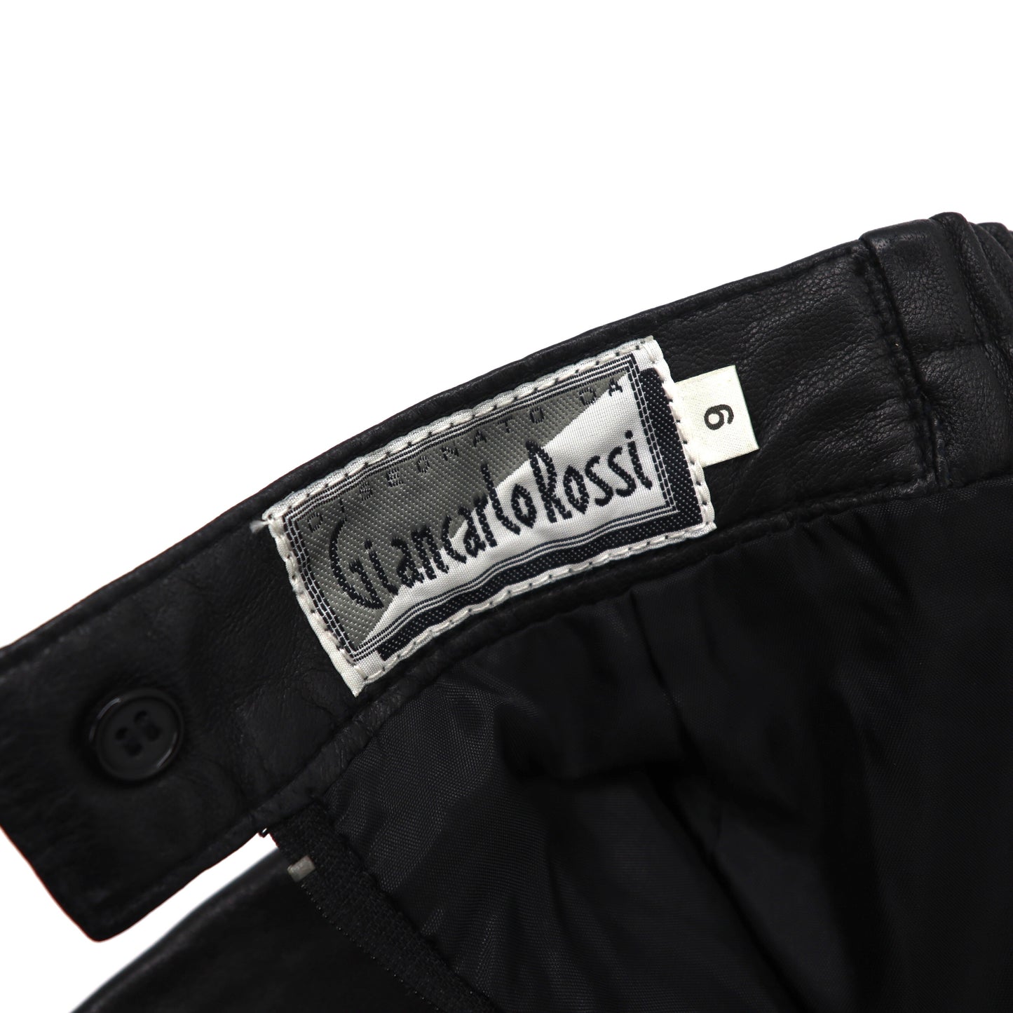 Giancarlo Rossi レザースカート 9 ブラック シープレザー