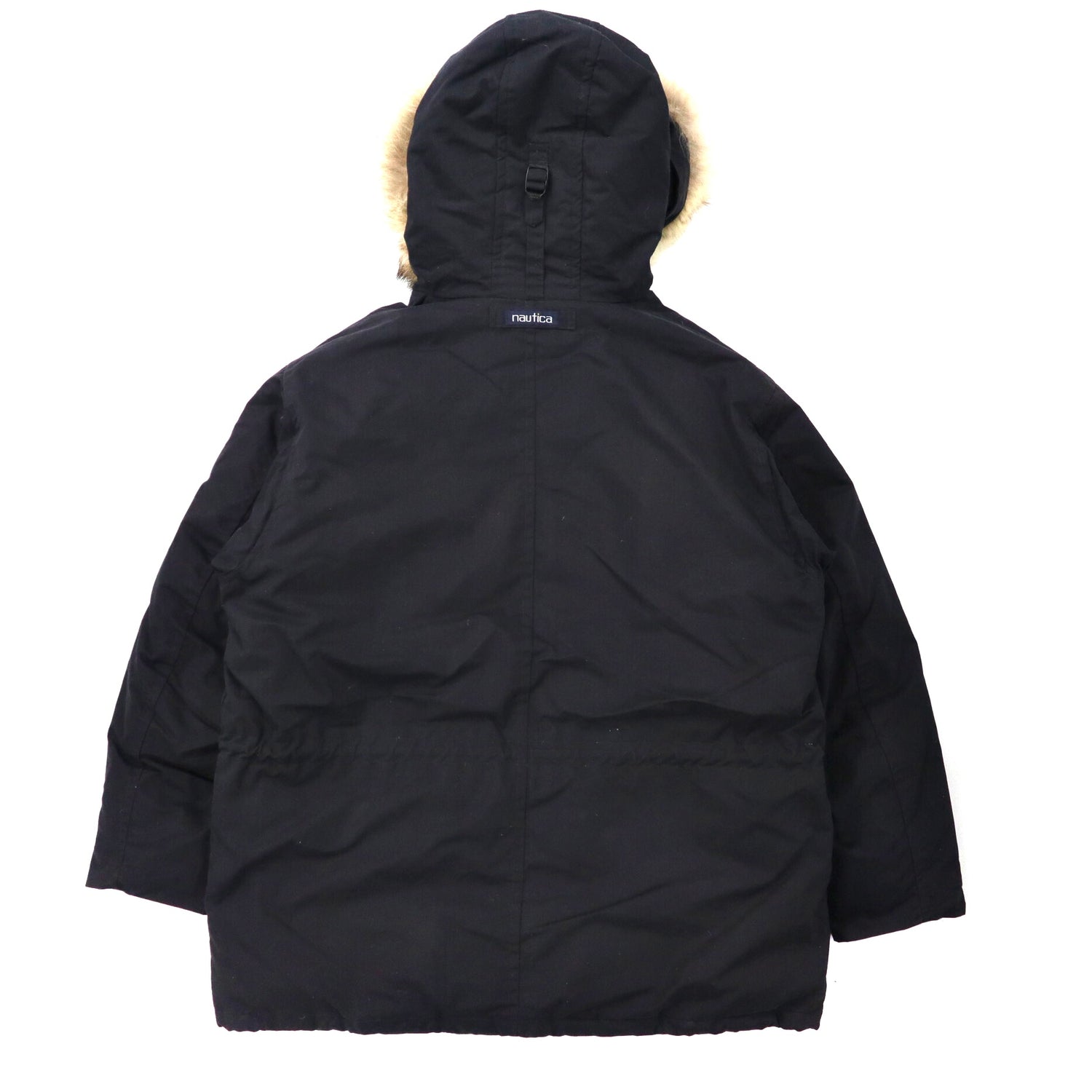 NAUTICA PUFFER JACKET N-3B MOD PARKA L Black Cotton Draw Code Fur