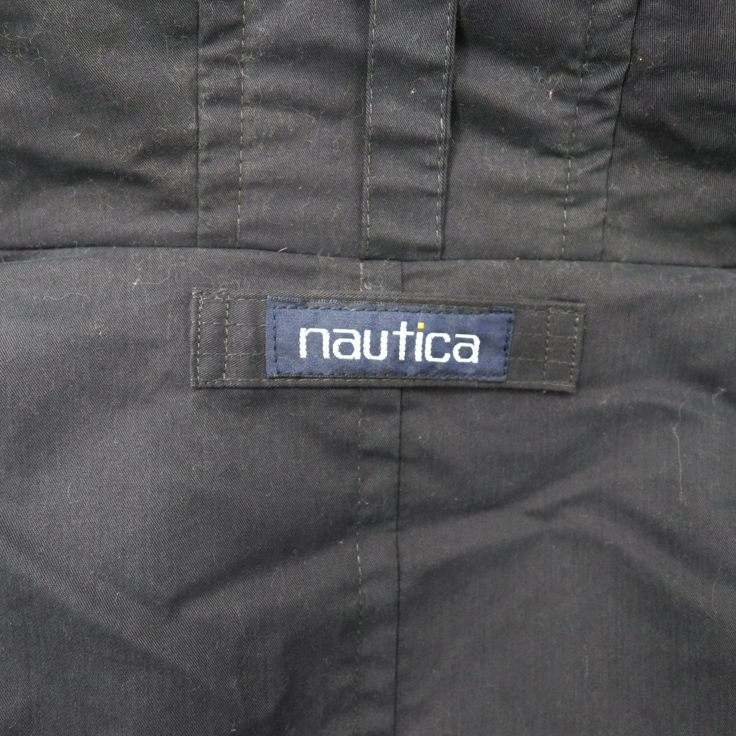 nautica ダウンジャケット N-3B モッズコート L ブラック コットン ドローコード ファー着脱式 90年代