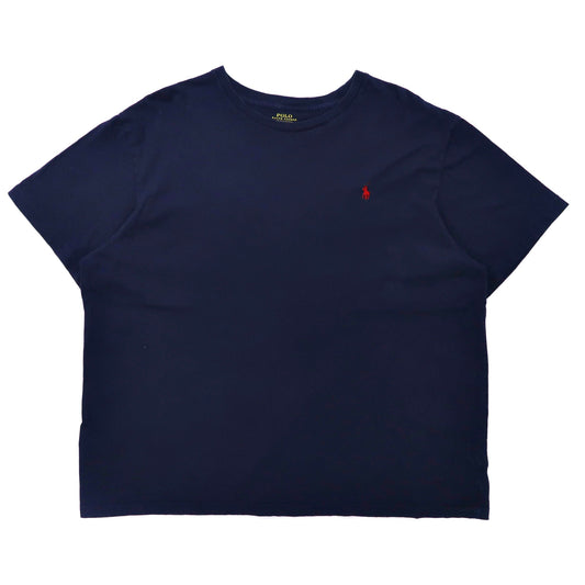 POLO RALPH LAUREN ビッグサイズTシャツ XXL ネイビー コットン スモールポニー刺繍