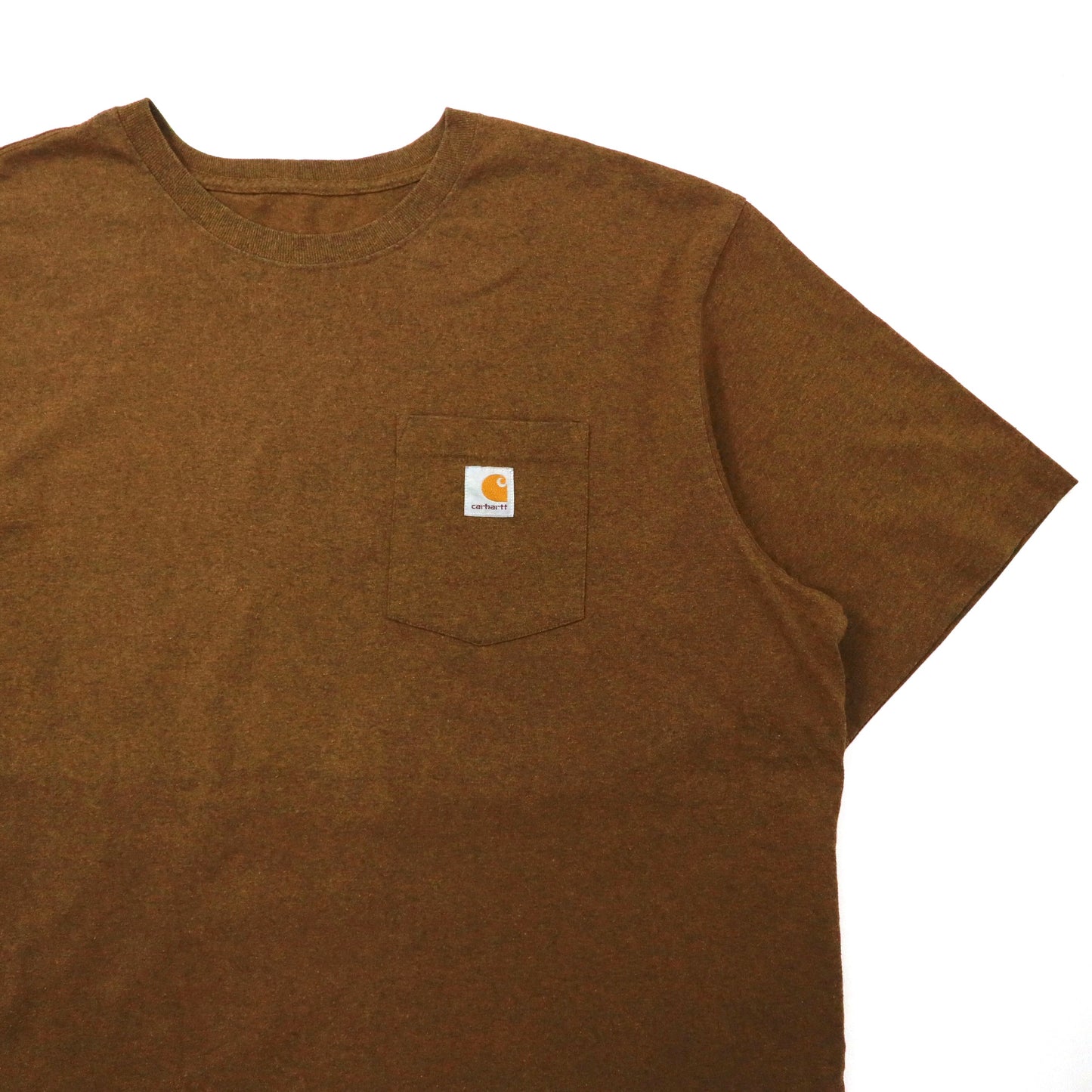 carhartt ビッグサイズ ポケットTシャツ 2XL ブラウン コットン ORIGINAL FIT