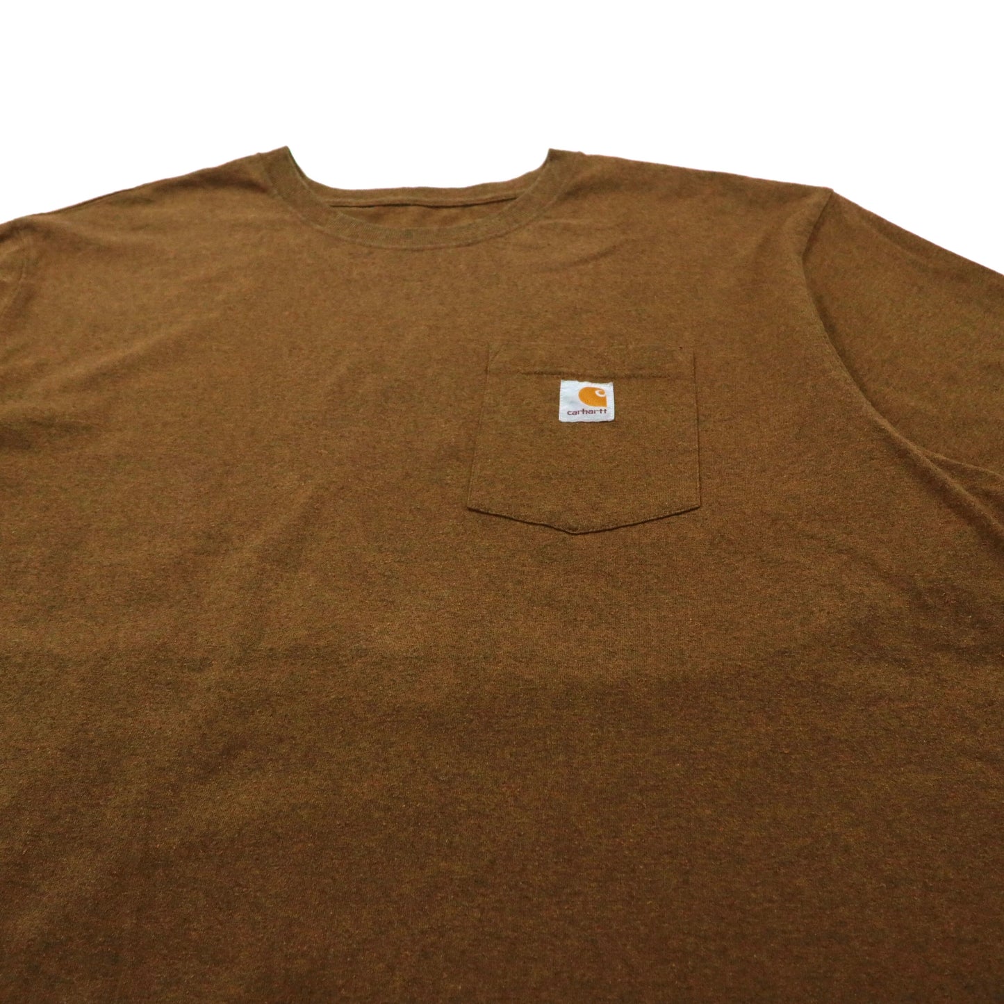 carhartt ビッグサイズ ポケットTシャツ 2XL ブラウン コットン ORIGINAL FIT