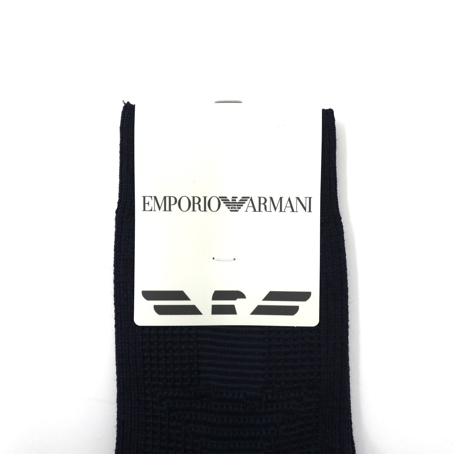 EMPORIO ARMANI 靴下 25-27cm ネイビー コットン 02319048 日本製 未使用品
