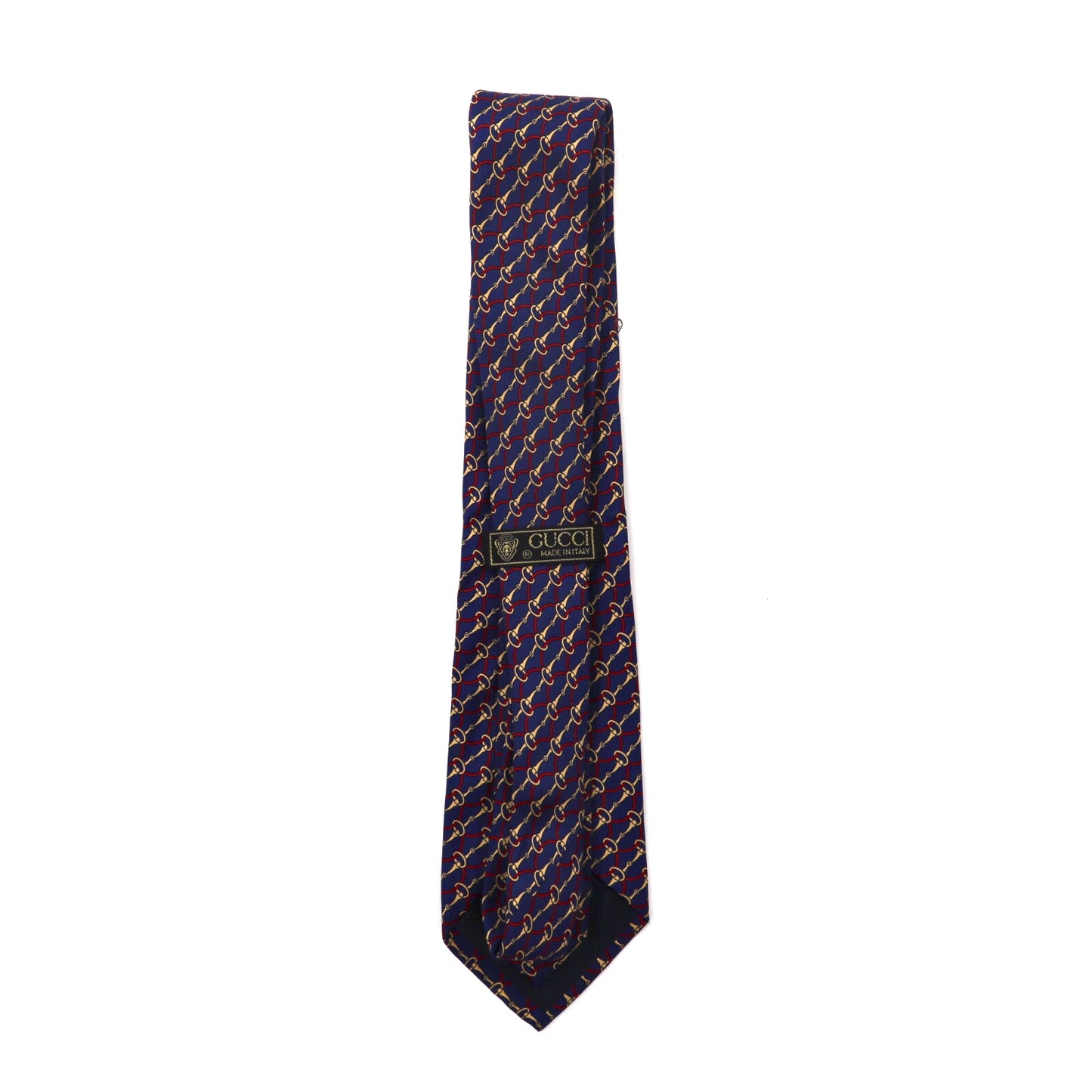 GUCCI tie navy silk patterned Italian made – 日本然リトテ