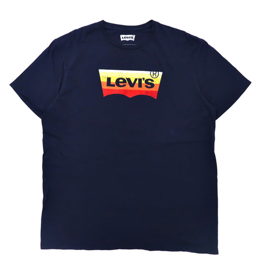 Levi's ロゴプリントTシャツ XL ネイビー コットン ホンジュラス製