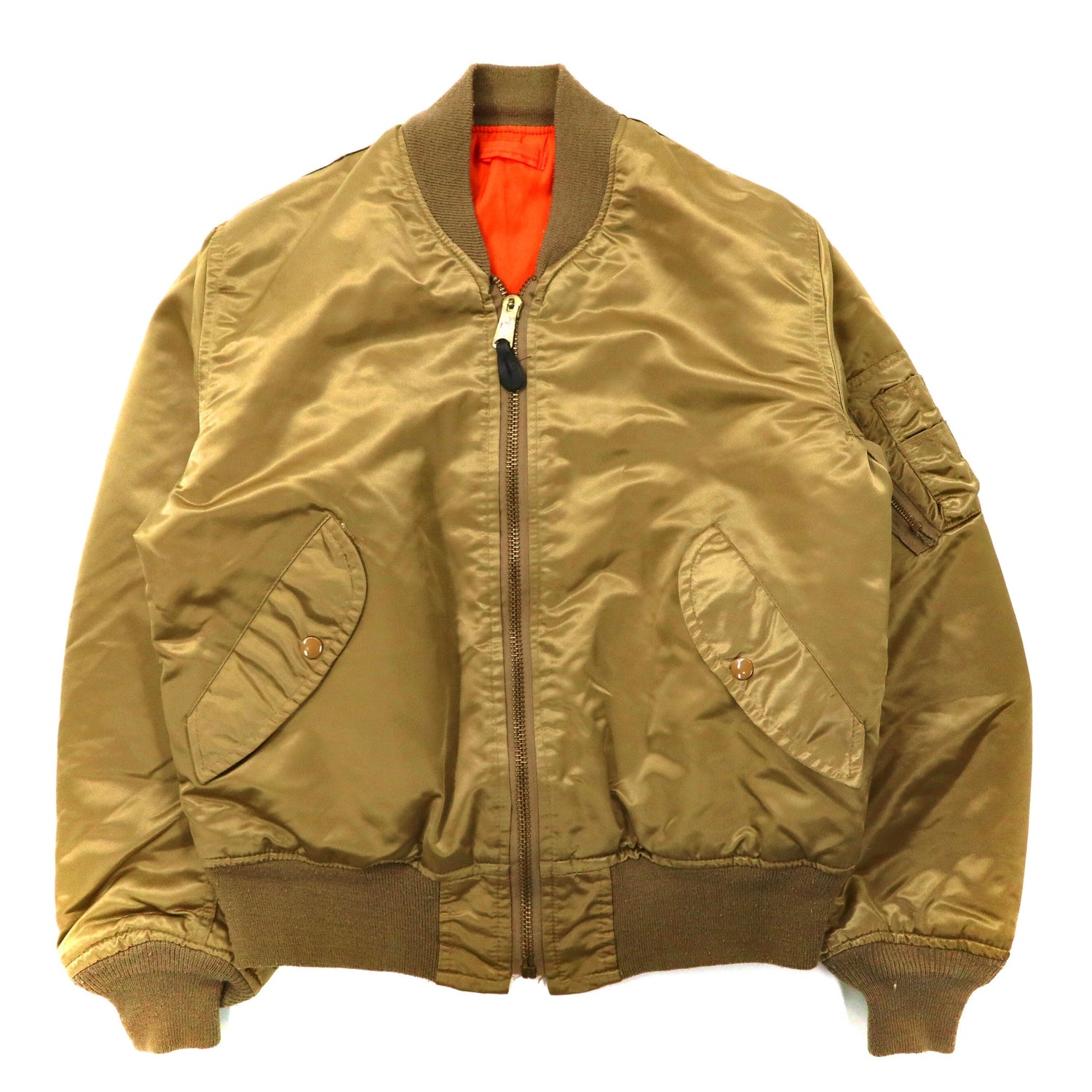 CORINTH MFG. MA-1 Flight Jacket Reversible M Khaki Nylon 601