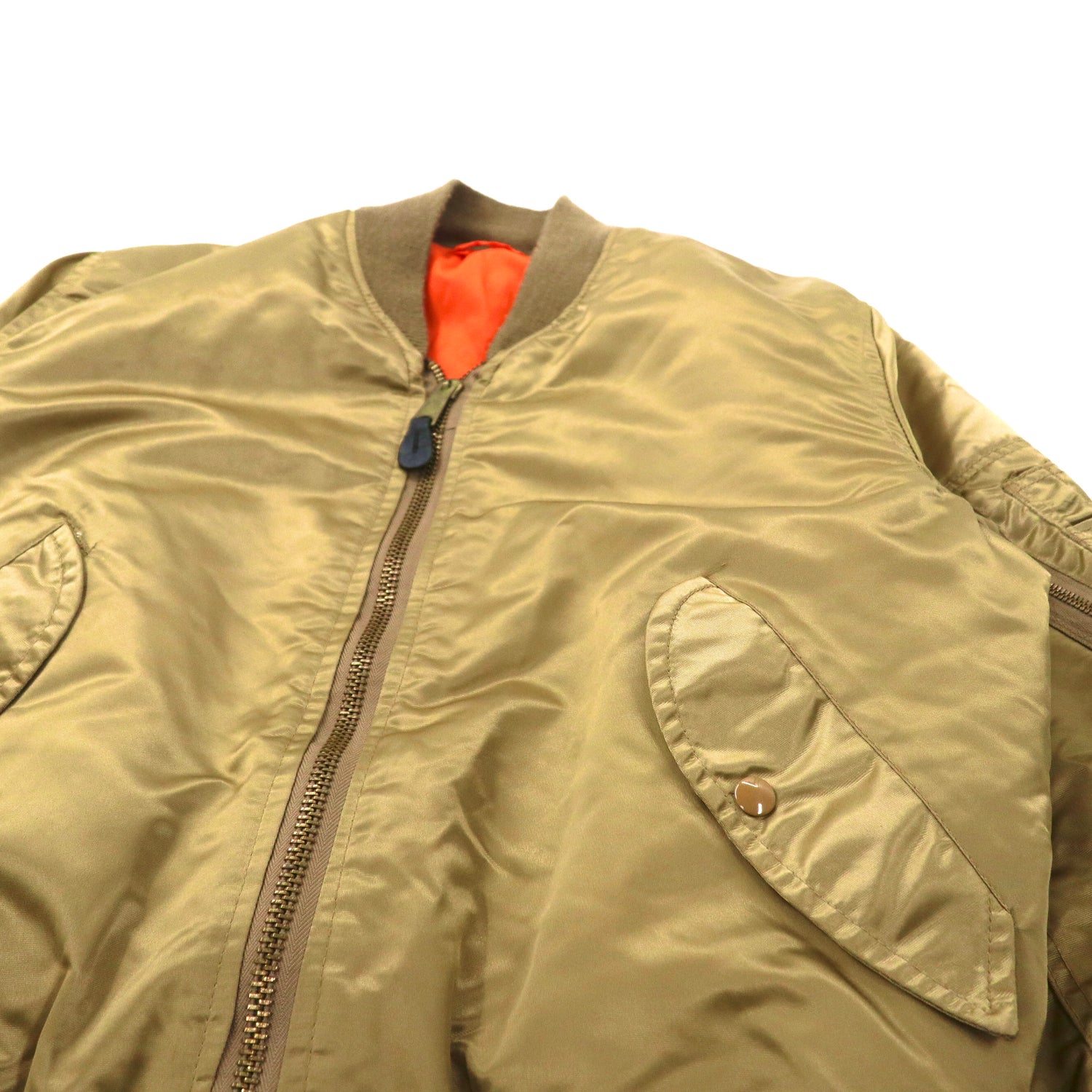 CORINTH MFG. MA-1 Flight Jacket Reversible M Khaki Nylon 601-282 ...