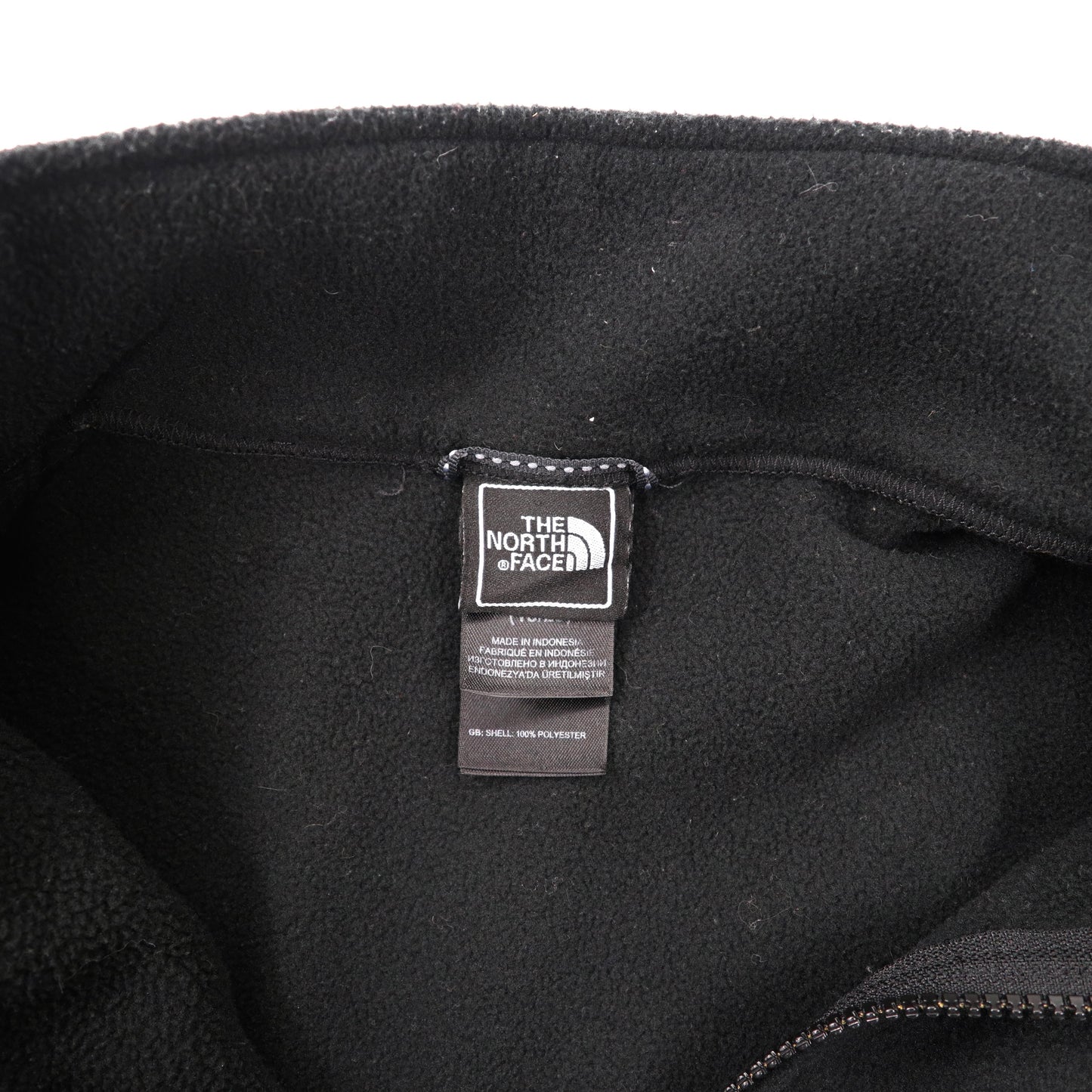 THE NORTH FACE フルジップ フリースジャケット XL ブラック ポリエステル ロゴ刺繍