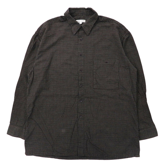 pierre cardin ビッグサイズ チェックシャツ XL グレー コットン 90年代