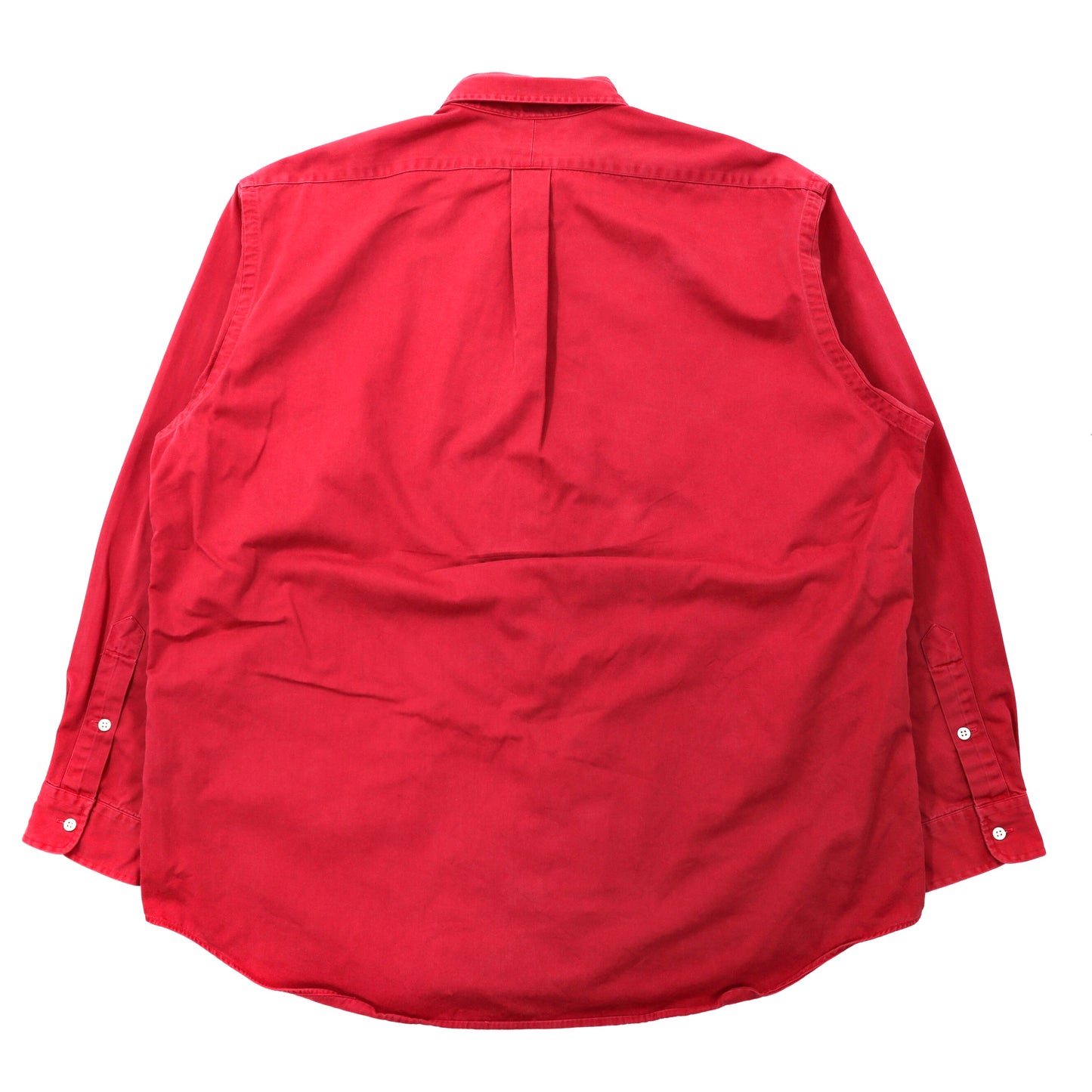 RALPH LAUREN ビッグサイズシャツ XL レッド コットン BLAKE ワンポイントロゴ刺繍