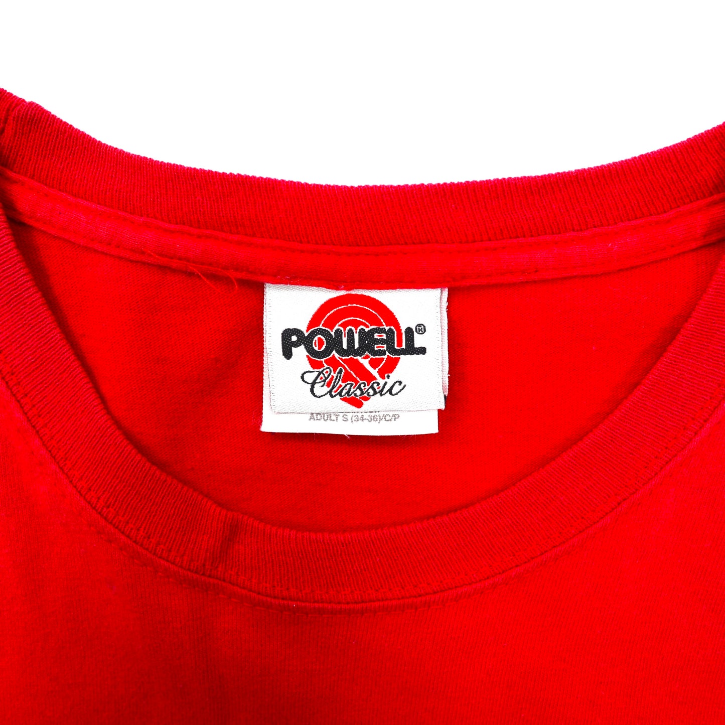 POWELL CLASSIC Tシャツ S レッド スカルソード 90年代