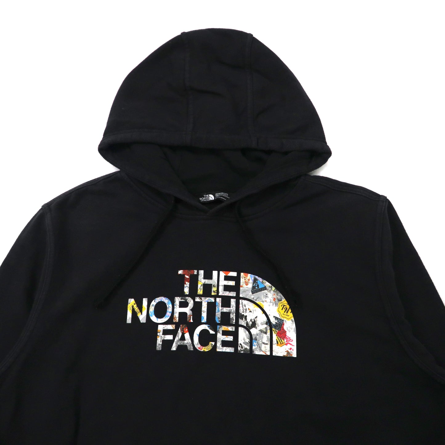 THE NORTH FACE ロゴプリントパーカー L ブラック コットン 裏起毛