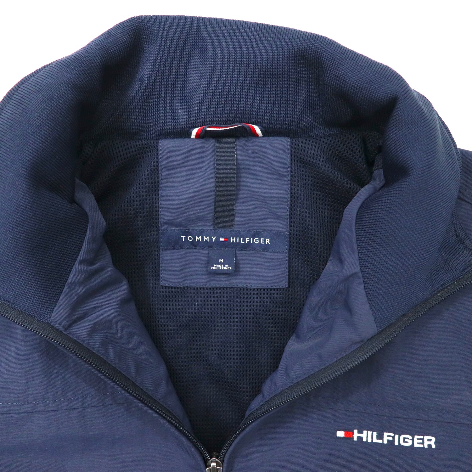 TOMMY HILFIGER Sailing Jacket M Navy Nylon Logo Embroidery – 日本