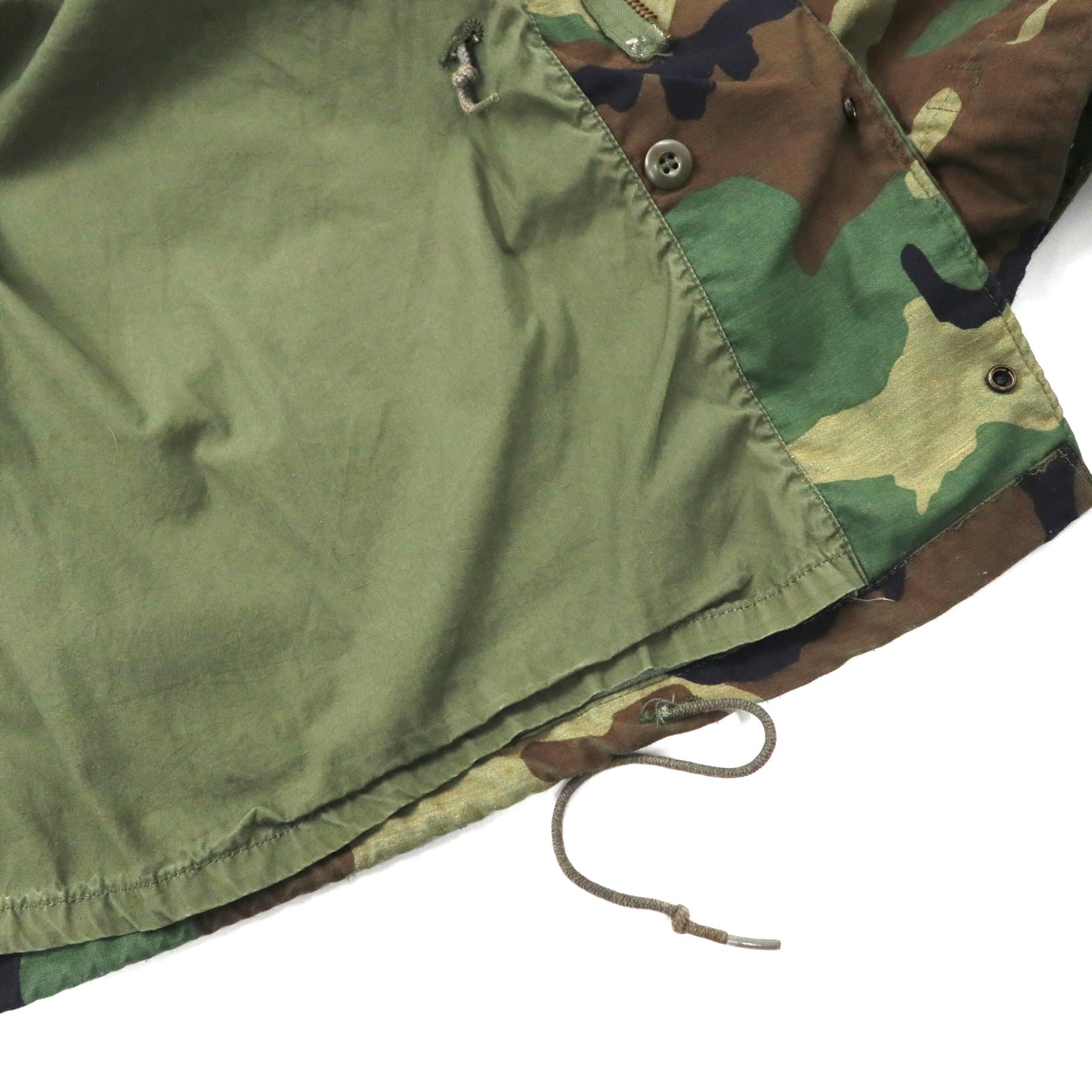 US ARMY M65 Military Field Jacket フィールドジャケット M カーキ カモフラ GENERALジップ フード収納式 ミリタリー John Ownbey Company 8415-01-090-7836 80年代